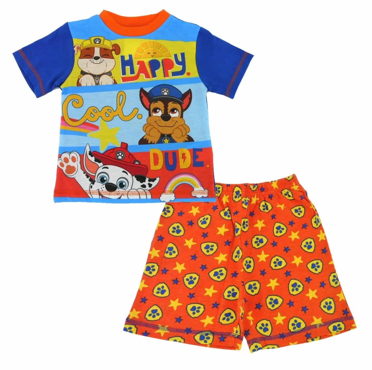 Paw Patrol Chase Marshall Rubble - Pijama Corto para Niños