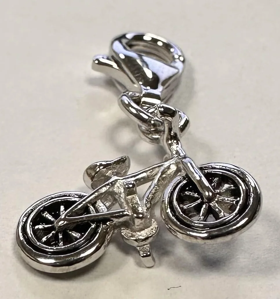 Quiges Charm Plateado Bicicleta Abalorios Joyería de Mujer