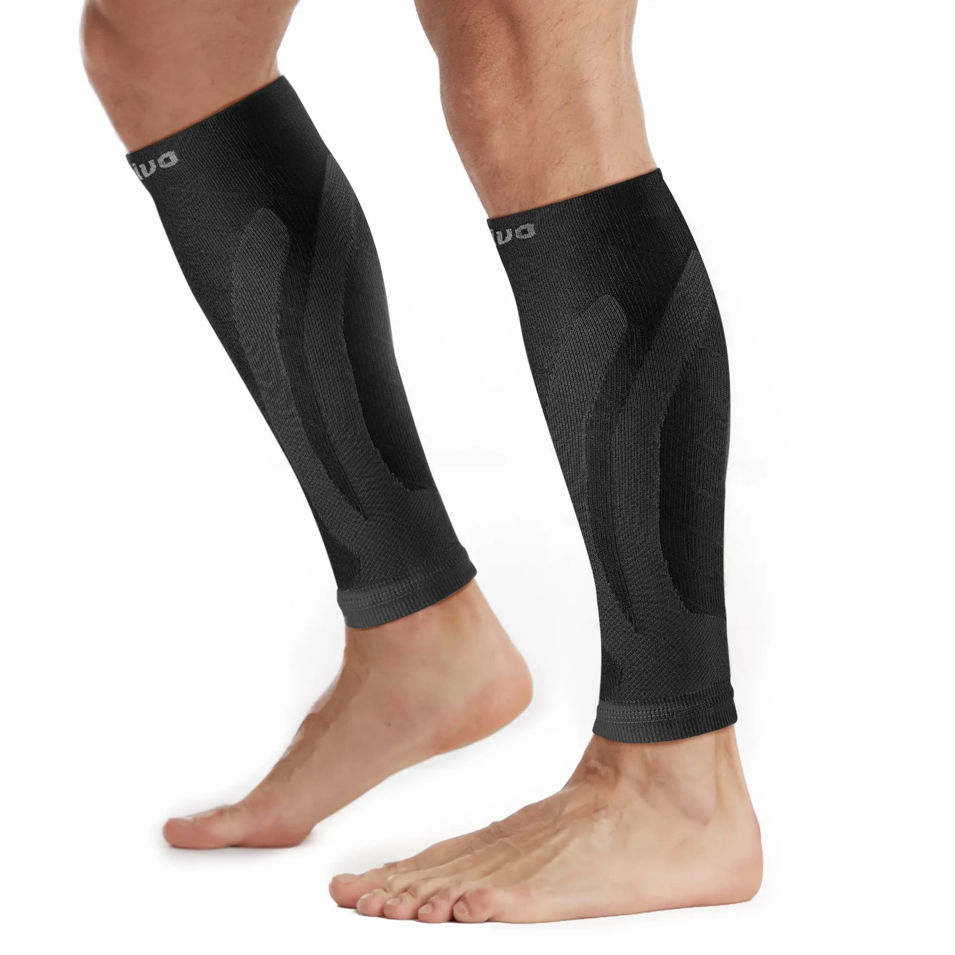 CAMBIVO Medias Compresivas 2 Pares, Calcetines Compresion Mujer Hombre, Mangas de Compresión para Deporte, Running, Ciclismo, Trabajo, Vuelo