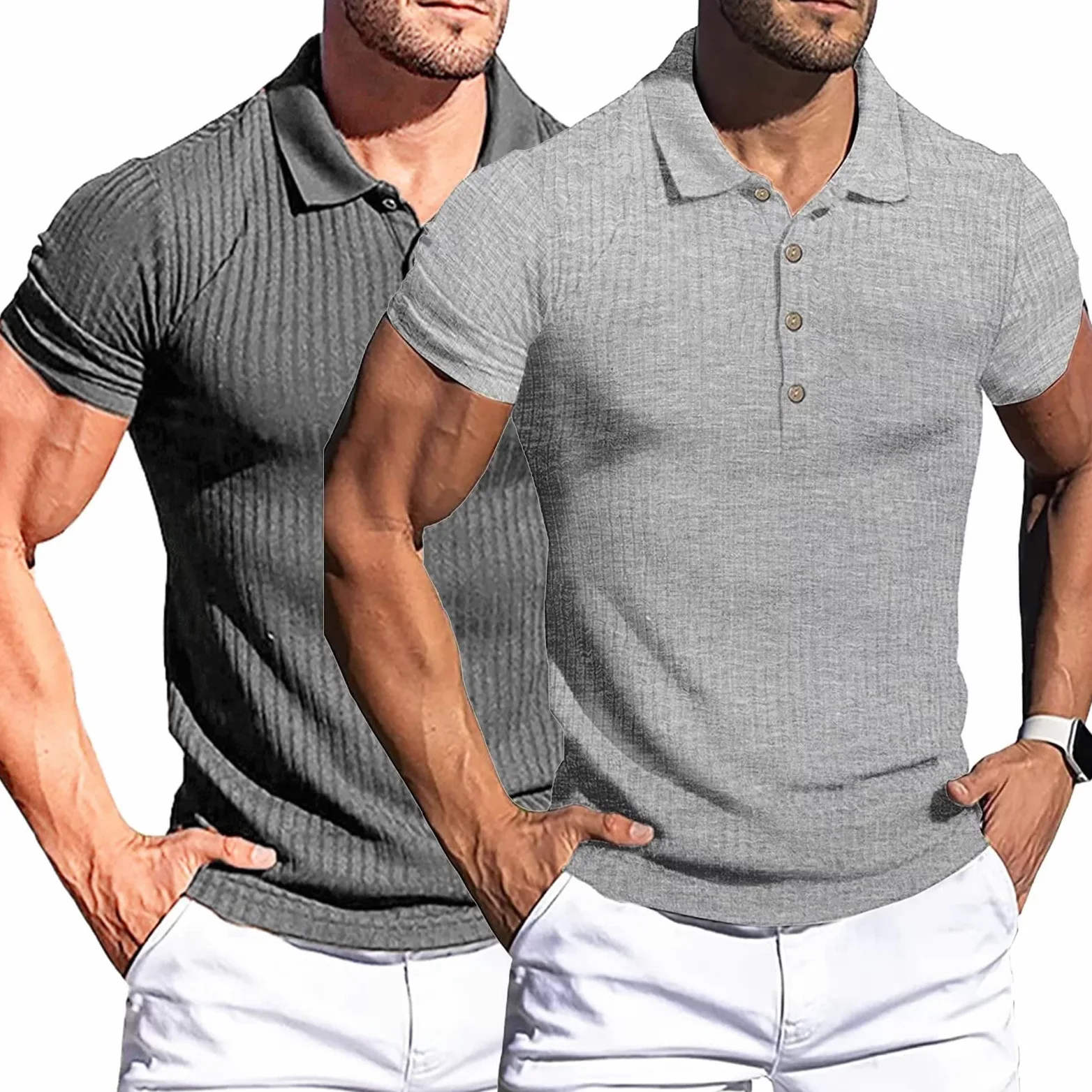 Camisetas para Hombre Camisetas Deportivas de Manga Corta, Transpirables, Deportivas, atléticas, Deportivas, para Correr,Paquete de 2