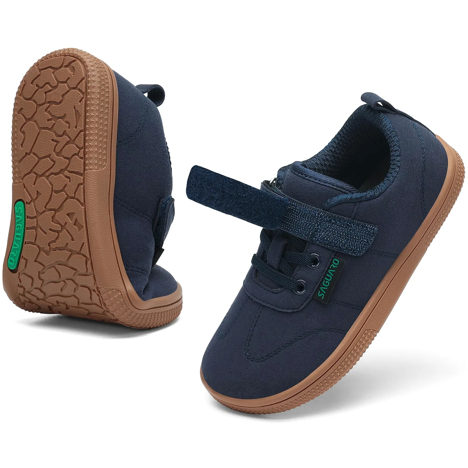 SAGUARO Zapatillas Barefoot Casual para Niños con Suela Plana y Puntera Ancha, 25–35 EU