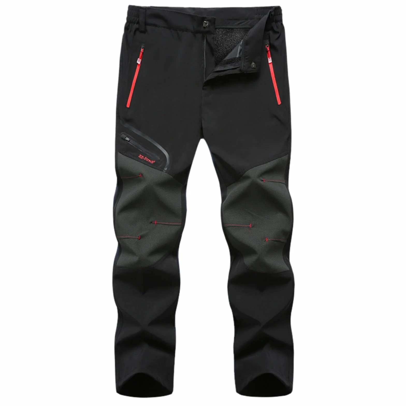 Pantalones de esquí impermeables para hombre con forro polar y acolchados gruesos