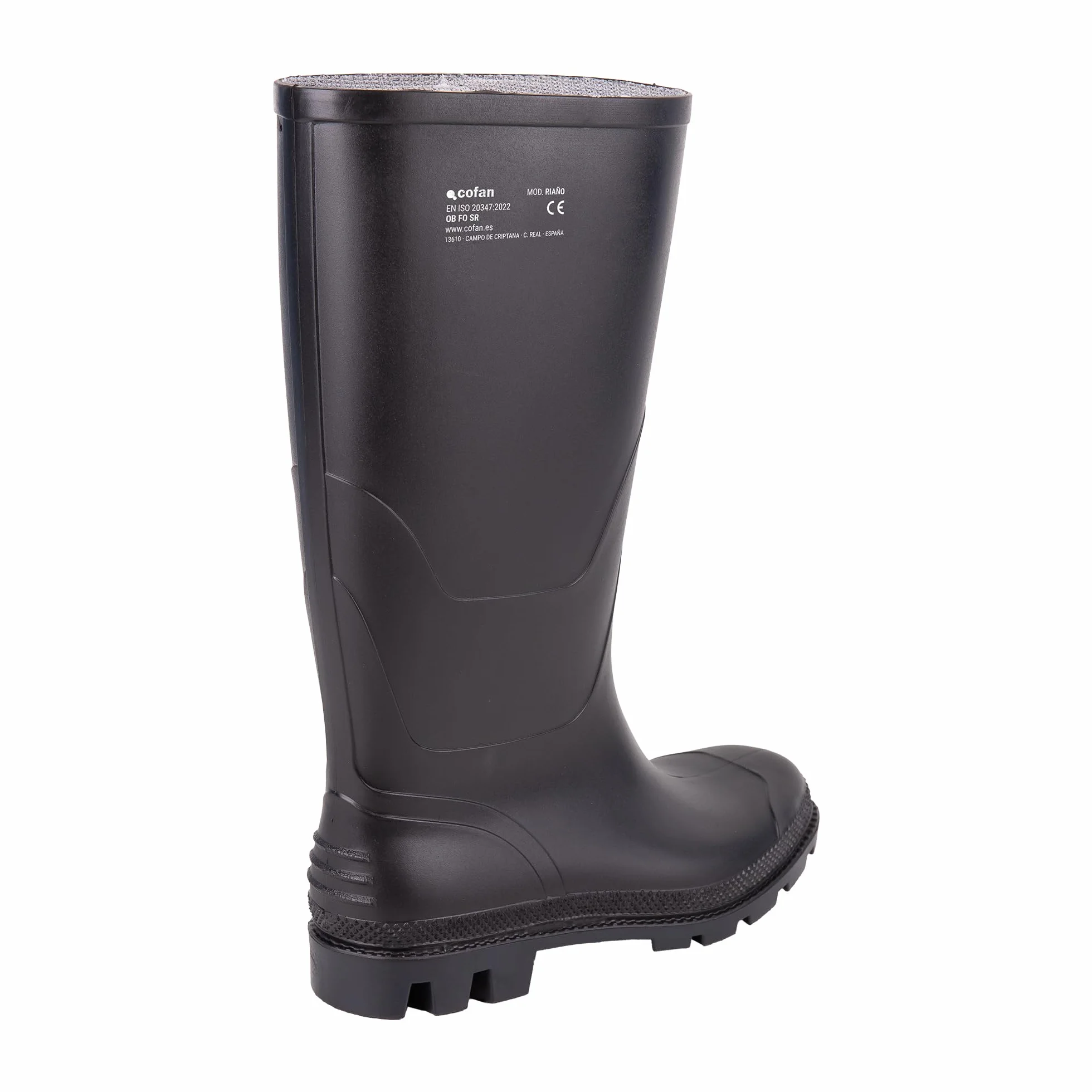 Cofan Botas de agua con caña alta | PVC | Negro | Resistentes al agua, aceites y grasas