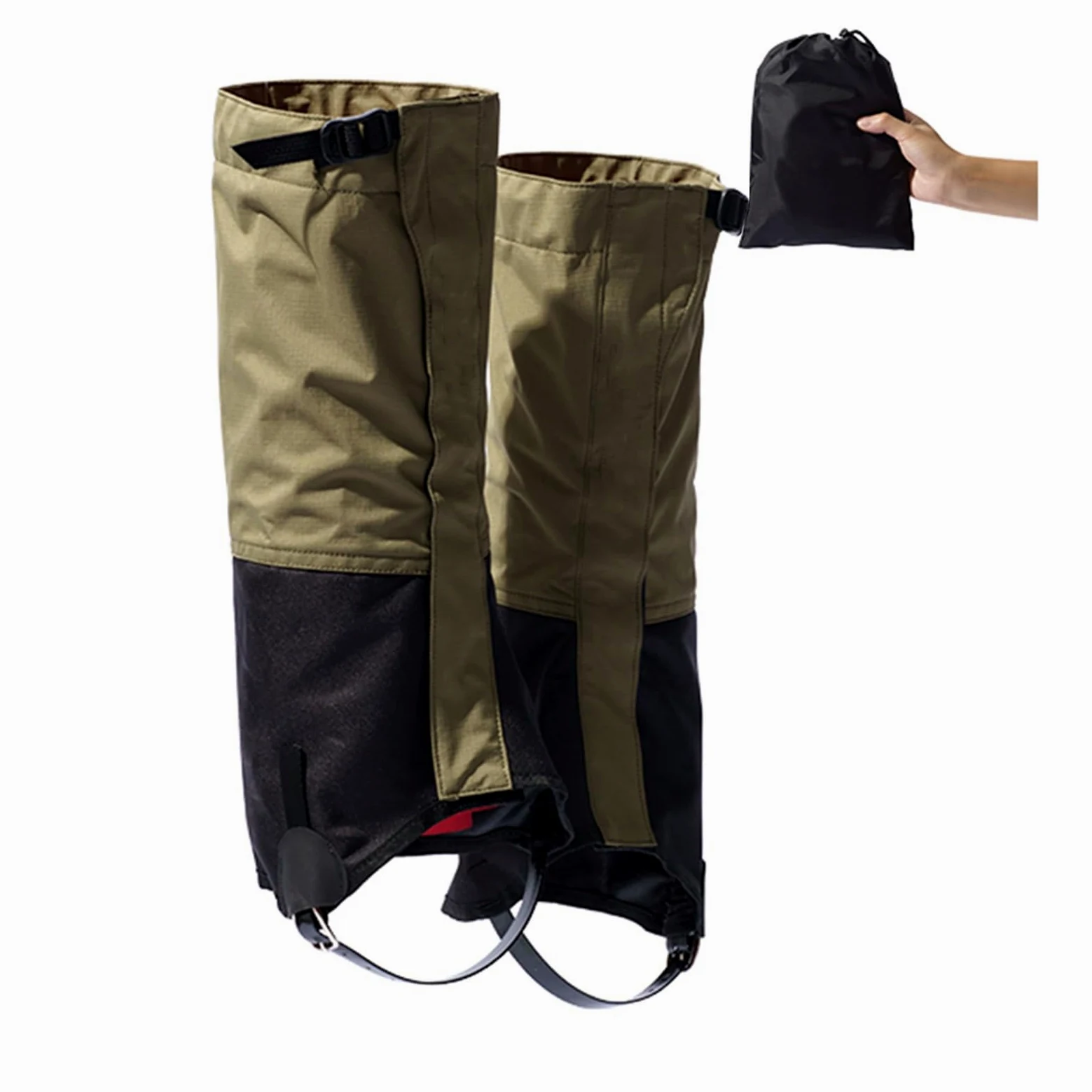 Polainas de Nieve,Cubierta Ajustable for piernas de Senderismo,Polainas for Exteriores,para Senderismo, Escalada, Caza y esquí, Unisex(Green)