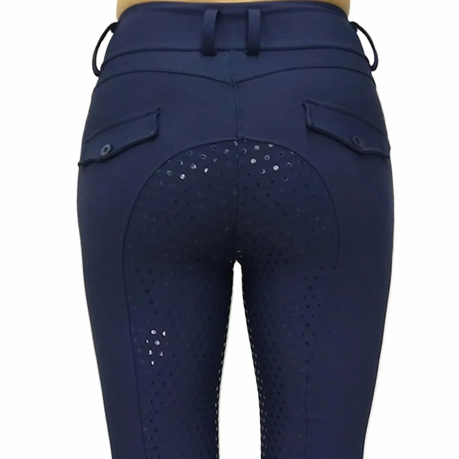 Mallas de equitación silicona for competición, con bolsillo, for mujer, for entrenamiento y Para Montar(Black riding pants,XL)