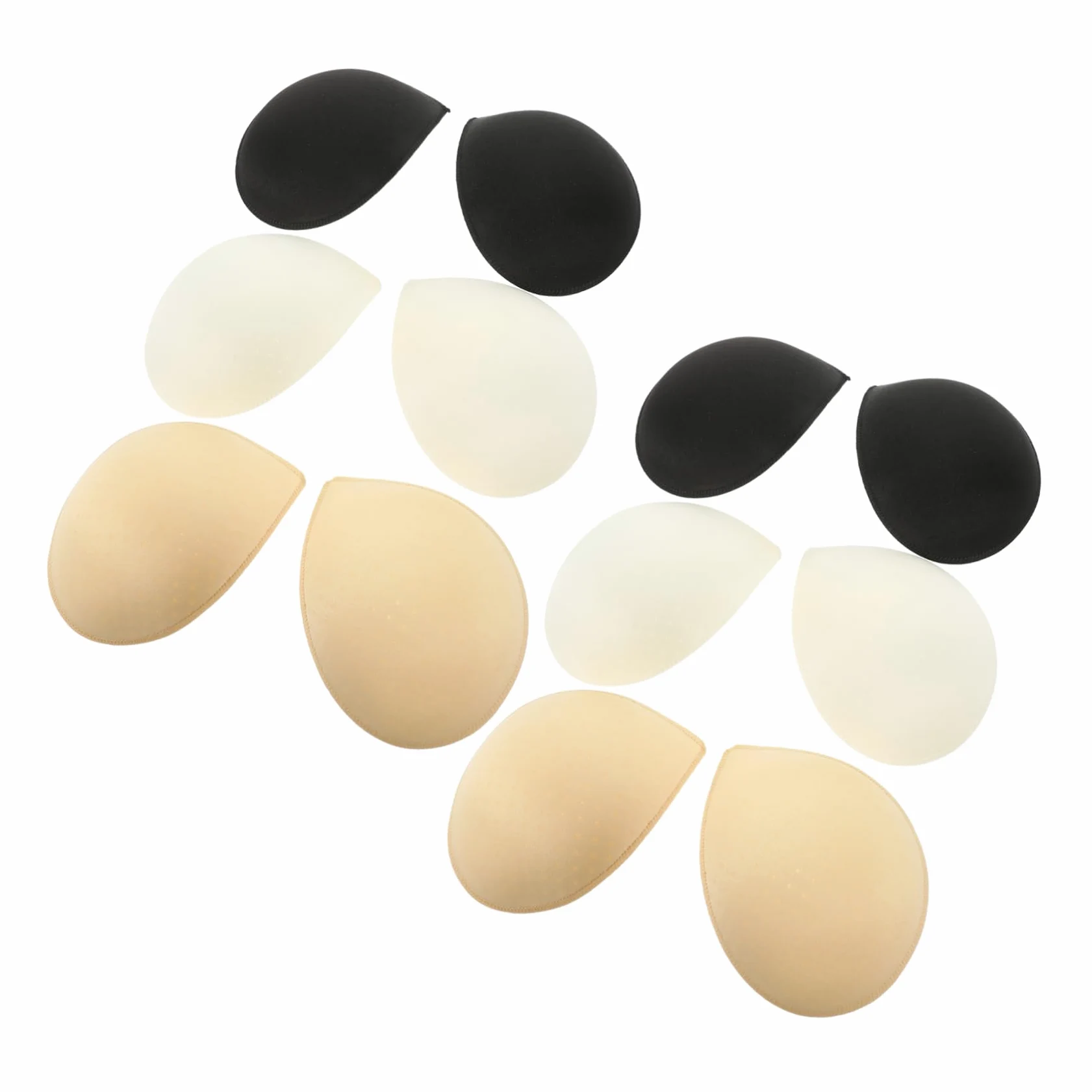 6 Pares de Almohadillas de Inserción para Sujetadores Deportivas de Esponja, Relleno Removible para Sujetador y Sujetador de Lactancia, Fáciles de Guardar y Mejorar el Pecho