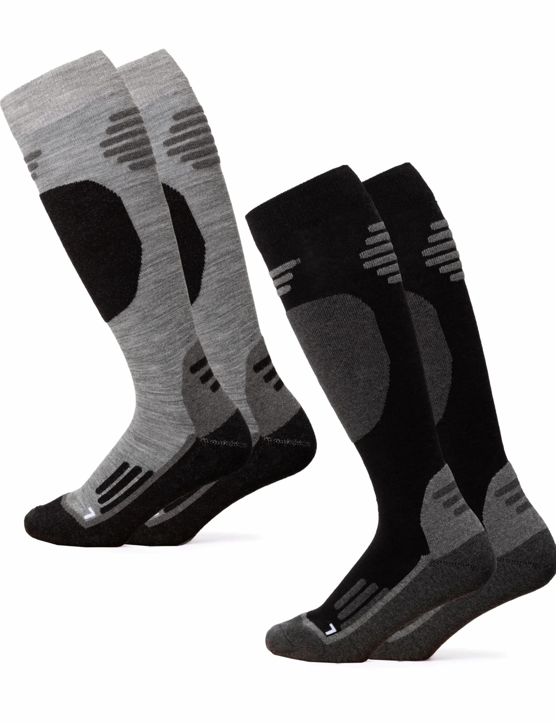 Occulto Calcetines de Esquí de Lana Merino para Hombre & Mujer 2 pares (modelo: Toni)