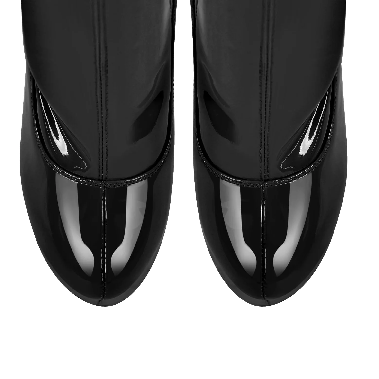 blingqueen Botas elásticas para mujer, con plataforma de aguja