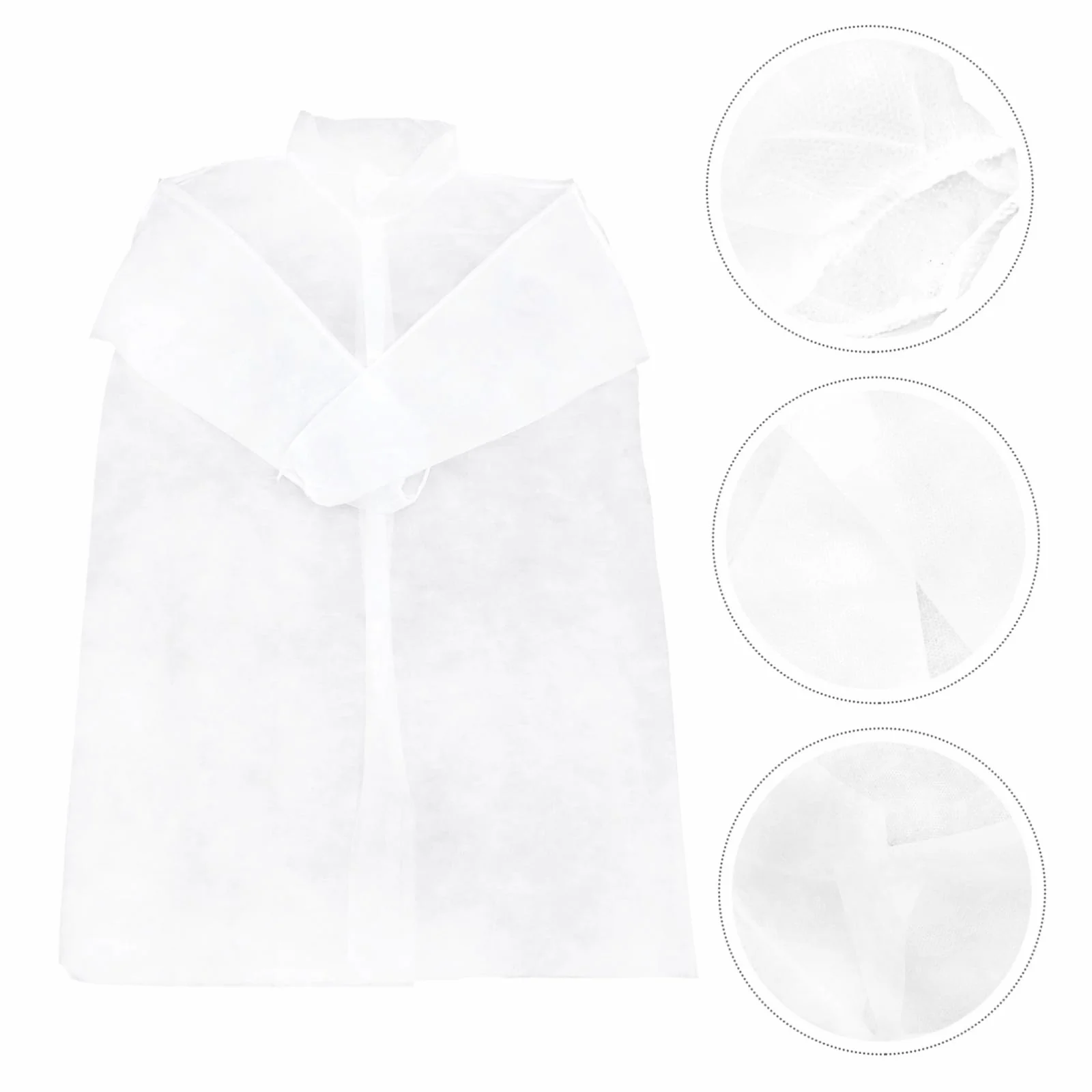 PLAFOPE 10 Piezas Bata de Laboratorio de Tela No Tejida Desechable, Manga Larga Botones, Protección contra Salpicaduras y Suciedad para Limpieza y Mantenimiento