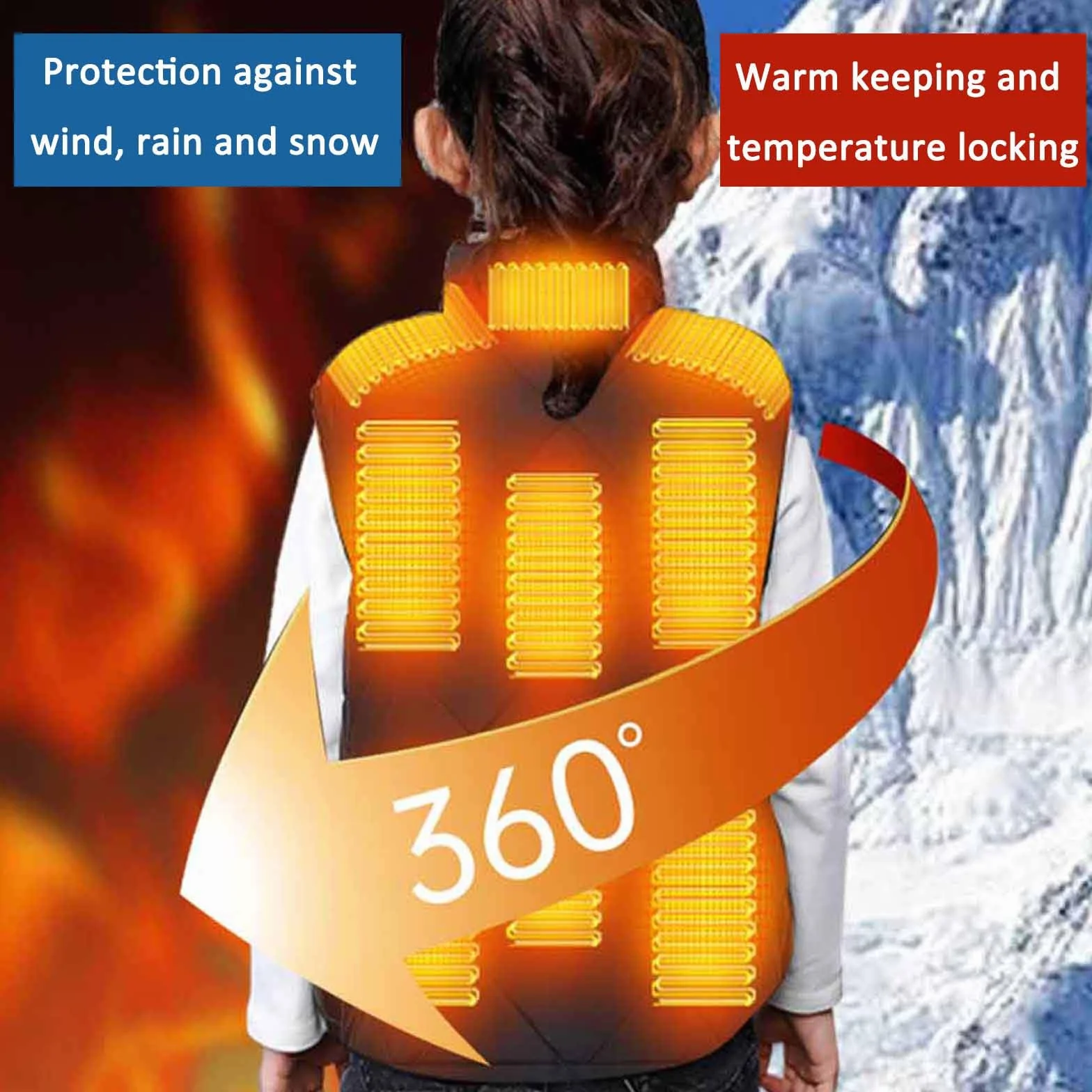 YAOJIWANG Chaleco Calefactable para Niños Chaqueta Impermeable Softshell con Calefaccion USB
