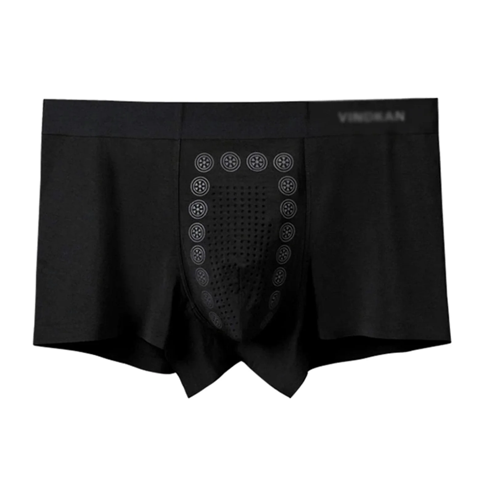 2 Piezas De Ropa Interior De Modal Suave De Cintura Media For Hombres Mayores Calzoncillos Tipo Bóxer De Terapia Magnética Pantalones Cortos Transpirables ( Color : Black , Size : XXXXL/XXXX-Large )