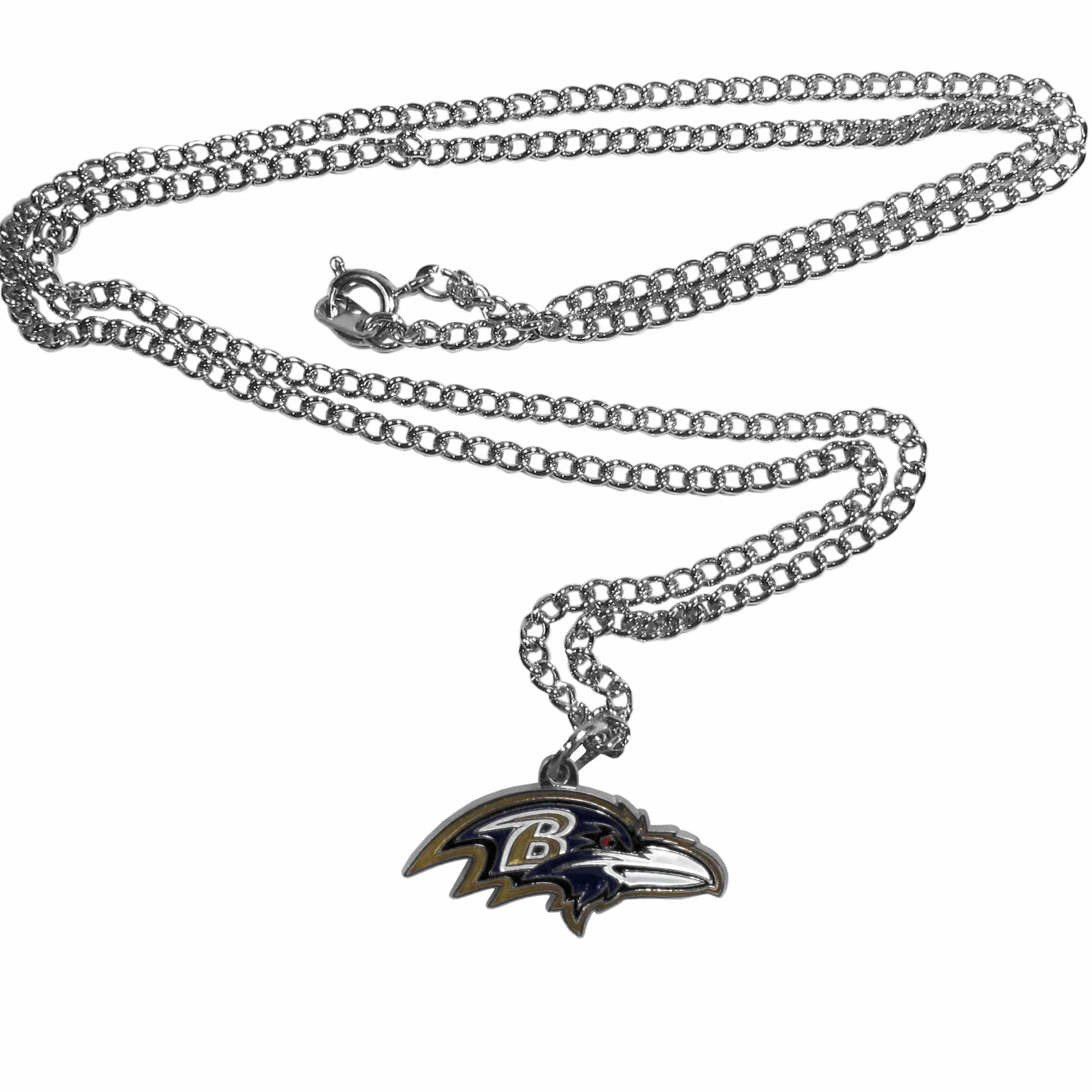 Siskiyou NFL Cadena Collar con pequeño Colgante, 20 ", Plata