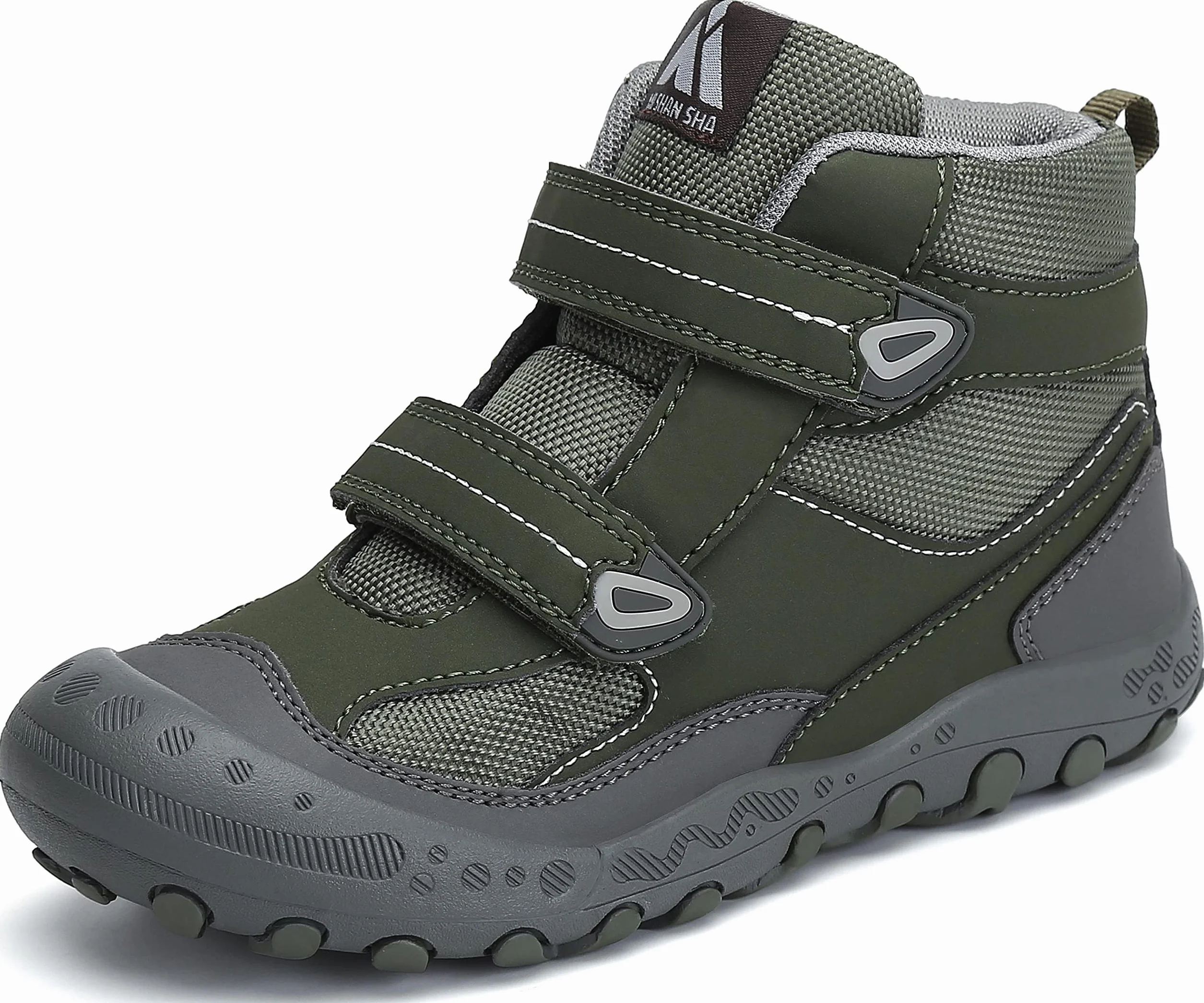 Mishansha Botas de Senderismo Niño Niña Zapatos de Trekking Antideslizante Ligero Zapatillas de Montaña Cómodos Exterior, 028 Verde, 30 EU