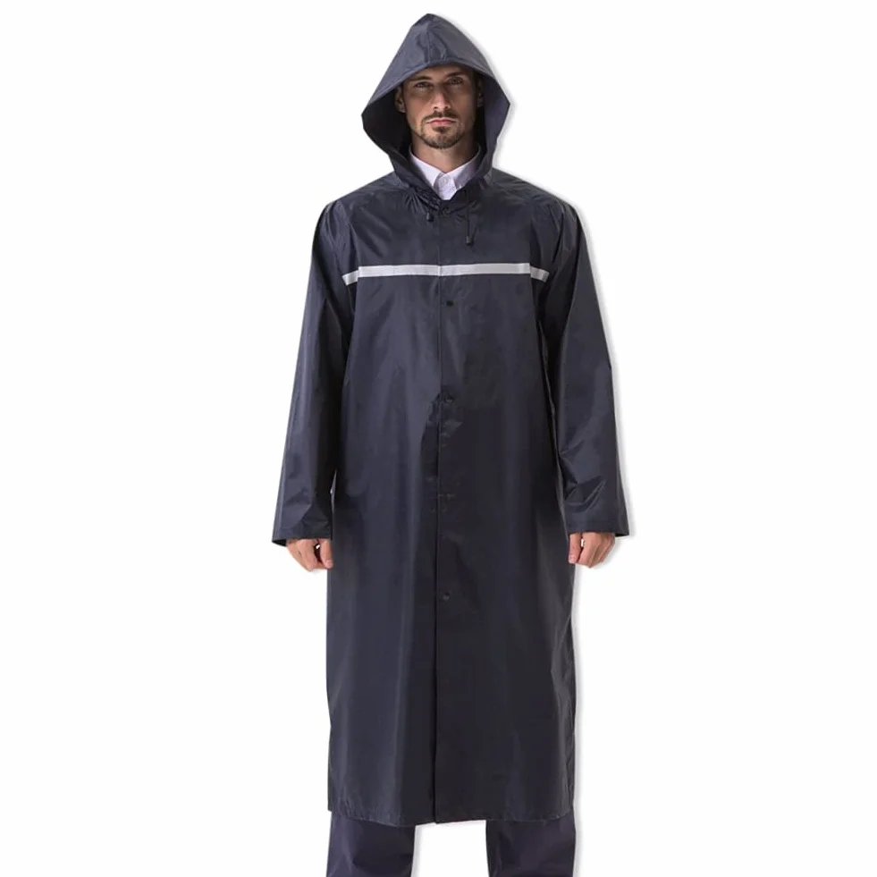 Pahajim Chubasquero Largo Adulto, Poncho Impermeable Reutilizable con Capucha Ajustable, Capa lluvia Trabajo Raincoat Plegable para Hombres y Mujeres