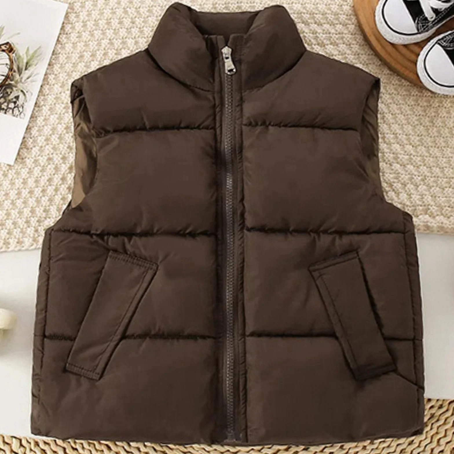 Chaleco Acolchado para Niño 4 Años Plumón Sin Mangas Ropa de Invierno