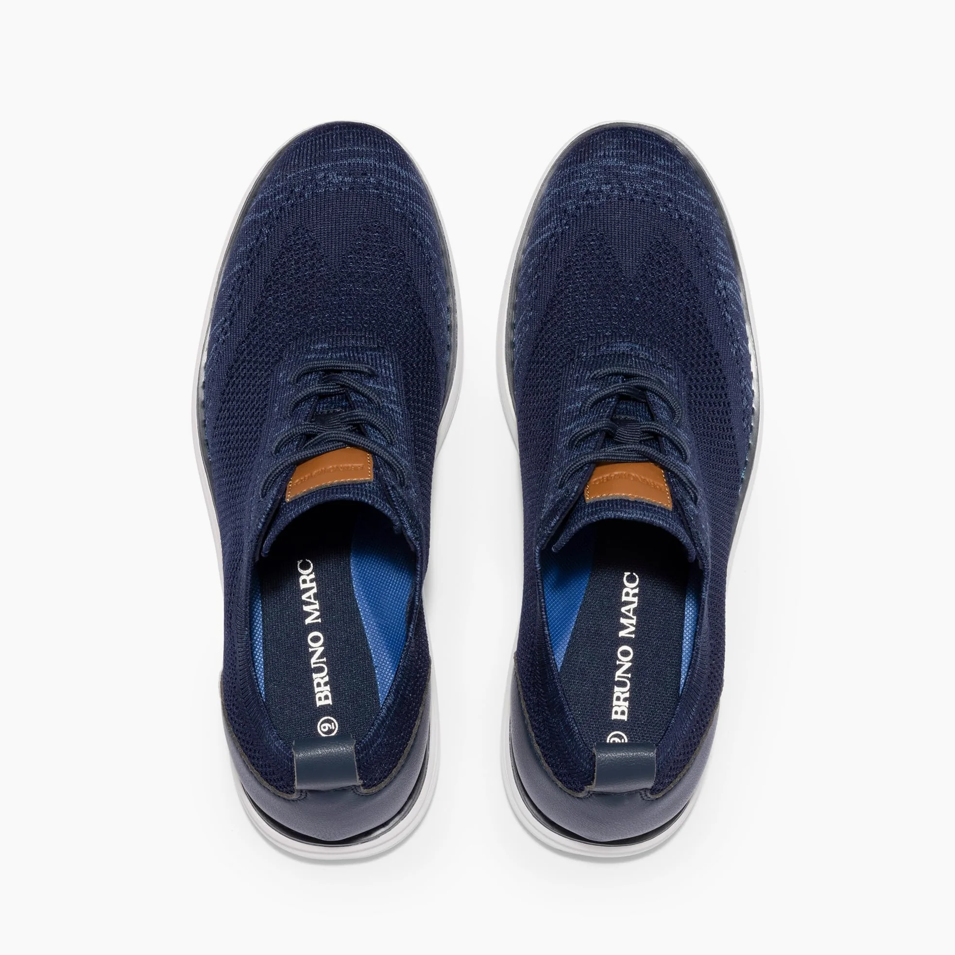 Bruno Marc Zapatos de Cordones Transpirables Zapatillas de Vestir Oxfords Clásico Formales Derby para Hombre Verano Casuales,Size 47,Azul Claro,GRAND-02