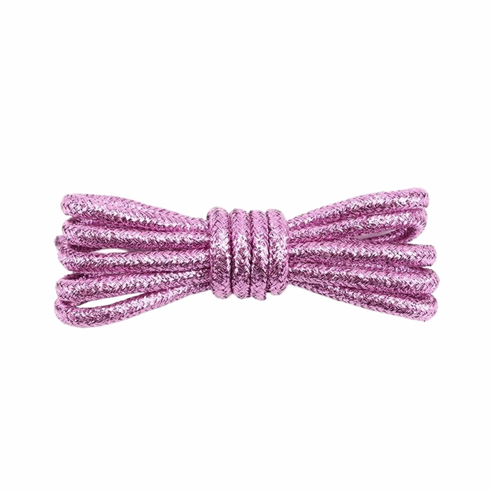 5 pares de cordones redondos con purpurina for zapatillas, modernos y coloridos, en blanco brillante Para Zapatos Casuales