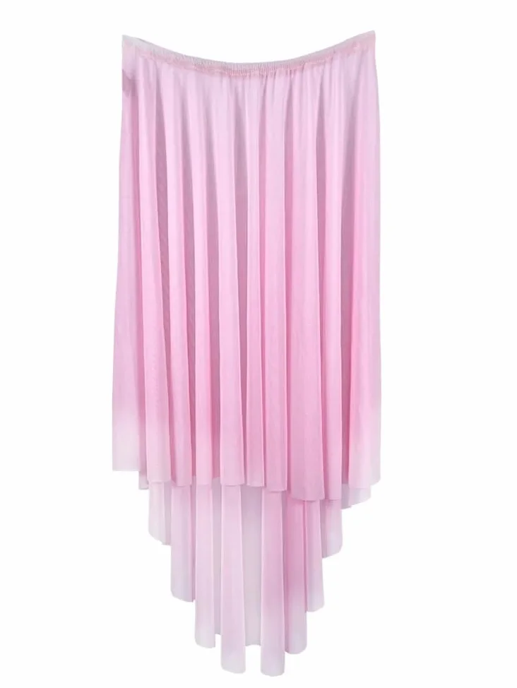 Faldas de Baile de Gasa, Mujer Poliéster Gasa Malla Envoltura Ballet Danza Falda Tirar Multicolor(Pink)