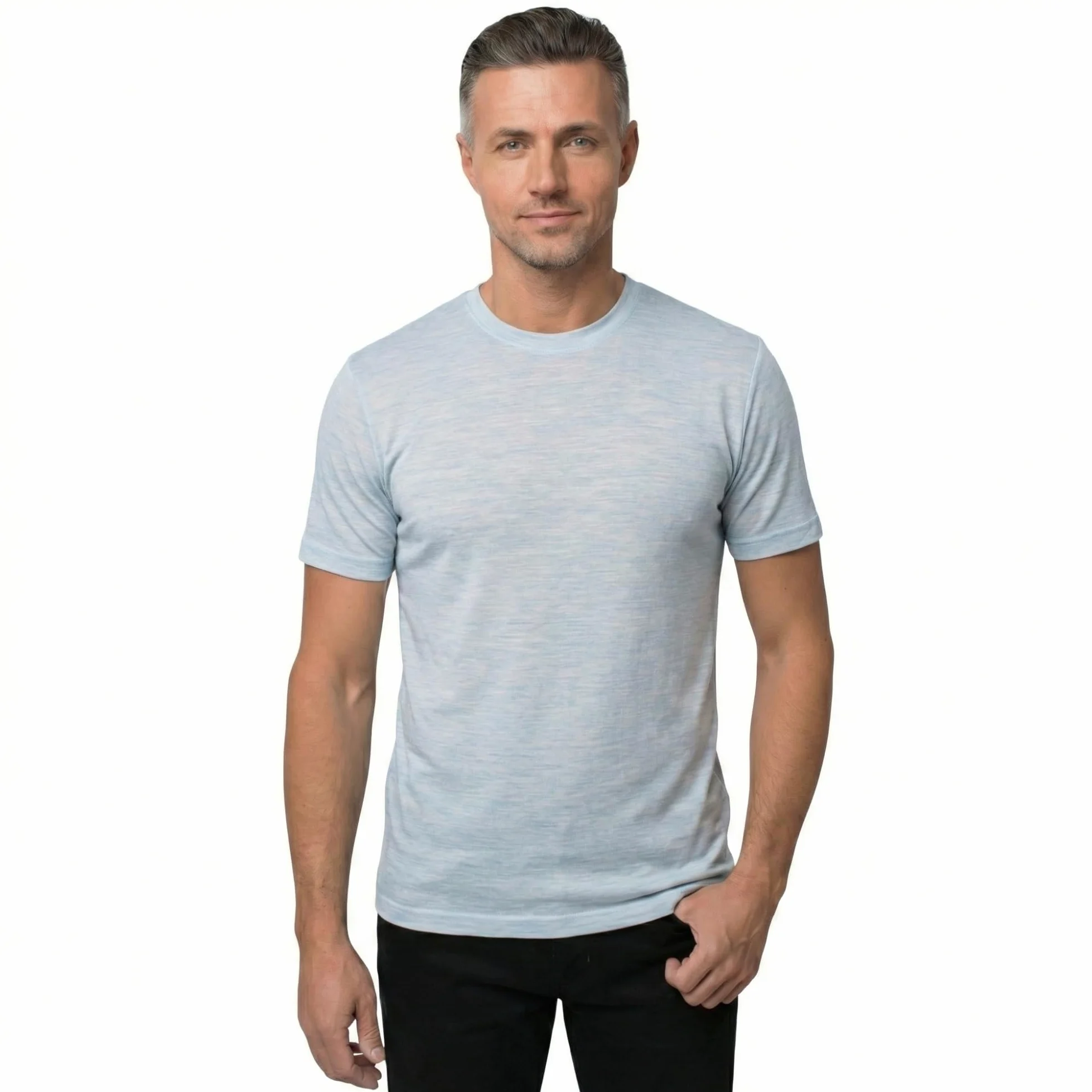 Camisetas Interiores de Merino para Hombre (Cloud, M)
