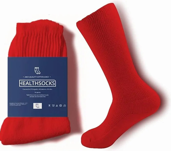 Calcetines sin Costuras sin Goma para Hombre y Mujer Mejorar Circulación Diabéticos Cómodos