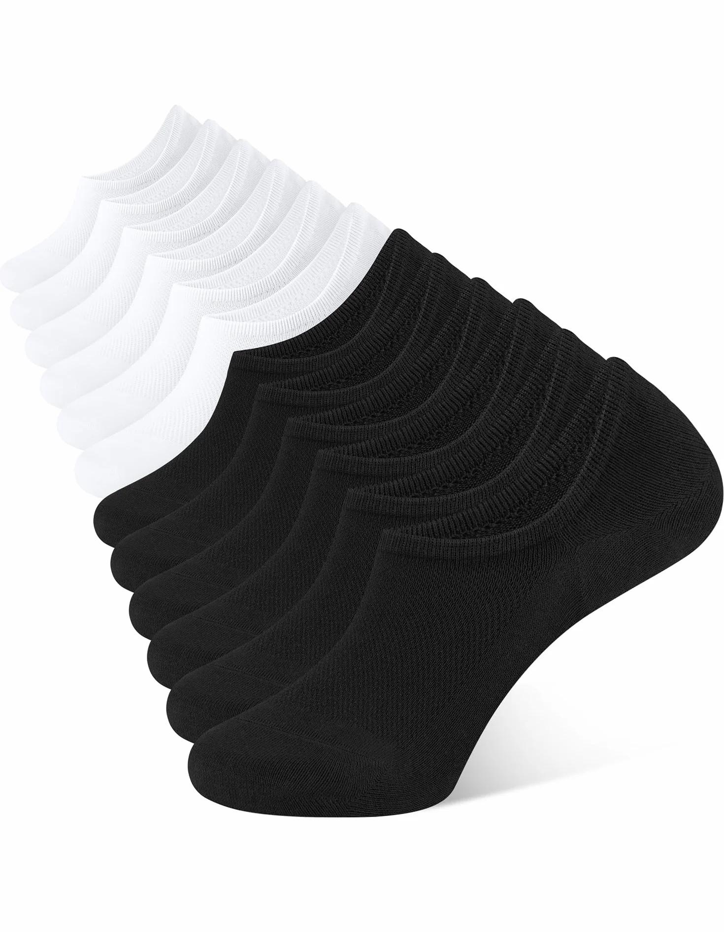 CLOSEMATE 6 Pares Calcetines Invisibles Hombre Bajos de Algodon Transpirables Cortos Verano Antideslizantes Silicona Hombres y Mujeres