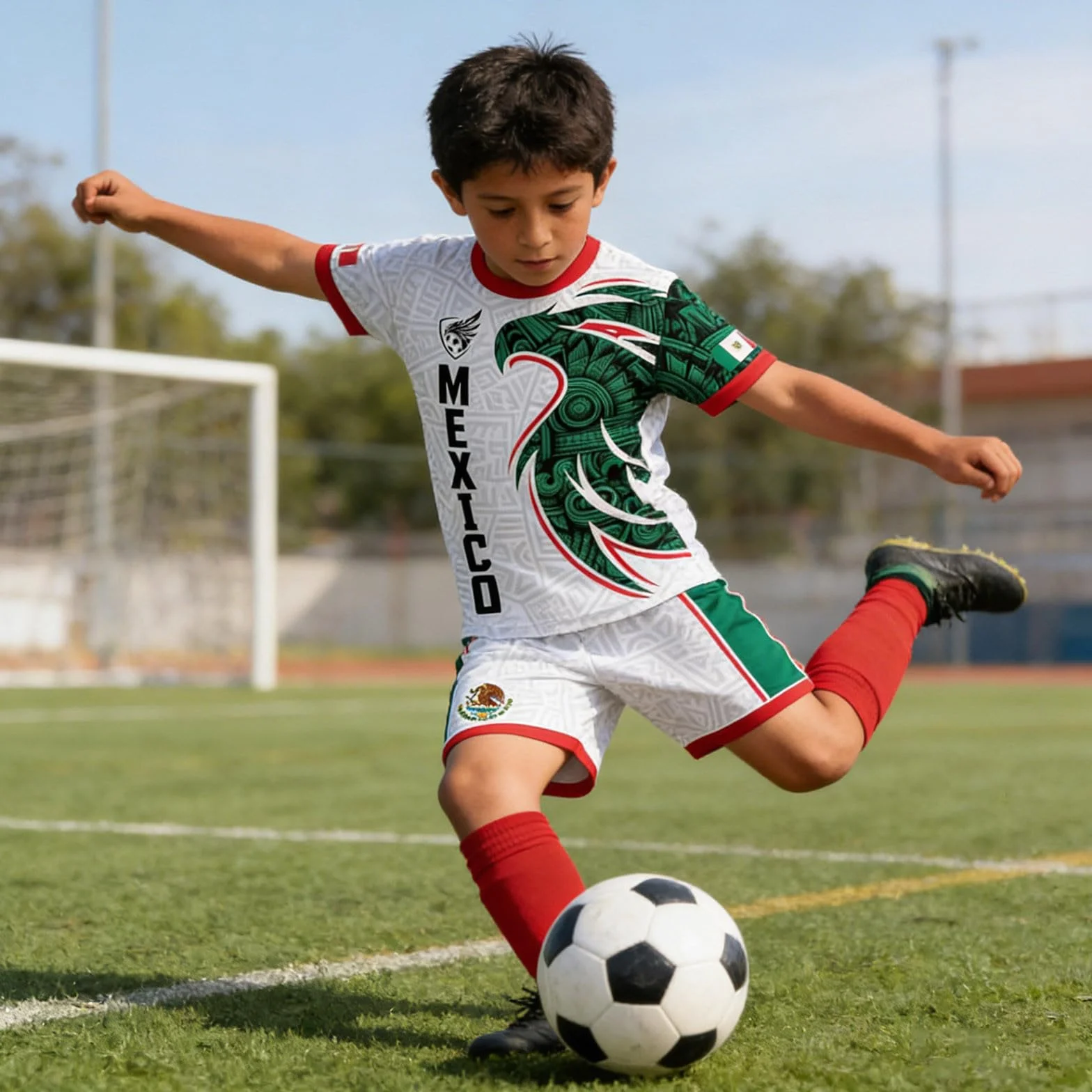 Fútbol México Traje para Niños y Adultos