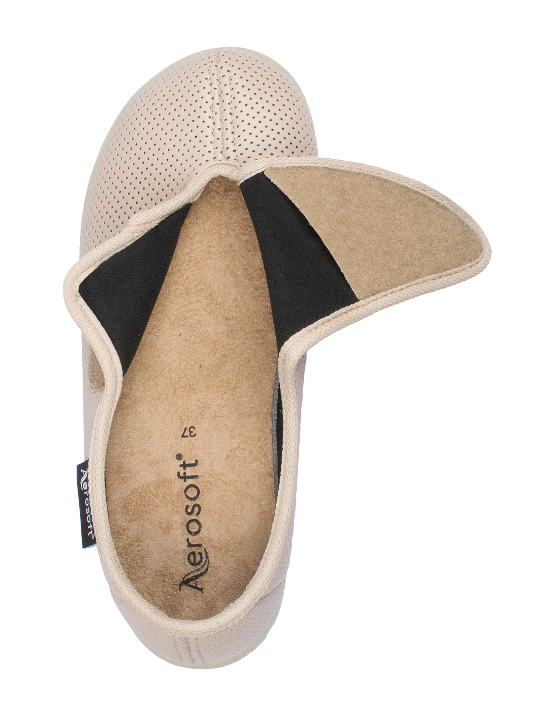 Aerosoft Zapatillas con Cierres Ajustables para Mujer, elásticas, 15 Anchos, Plantilla Intercambiable G-H, Antideslizantes