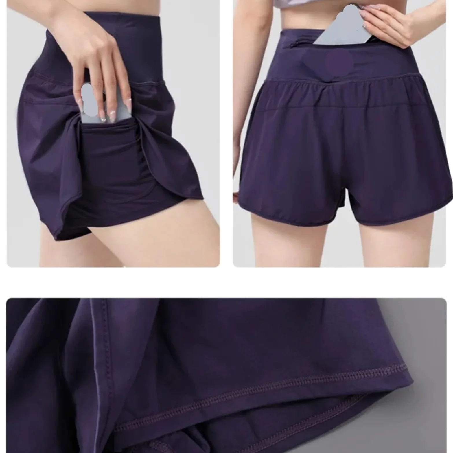 Pantalones Cortos de Ciclismo for Mujer, de Cintura Alta, de Secado rápido, for Yoga, Deportivos de Verano con Forro Interior, Ropa de Gimnasio para Cintura Alta Ciclismo Yoga(Black,XXXL)