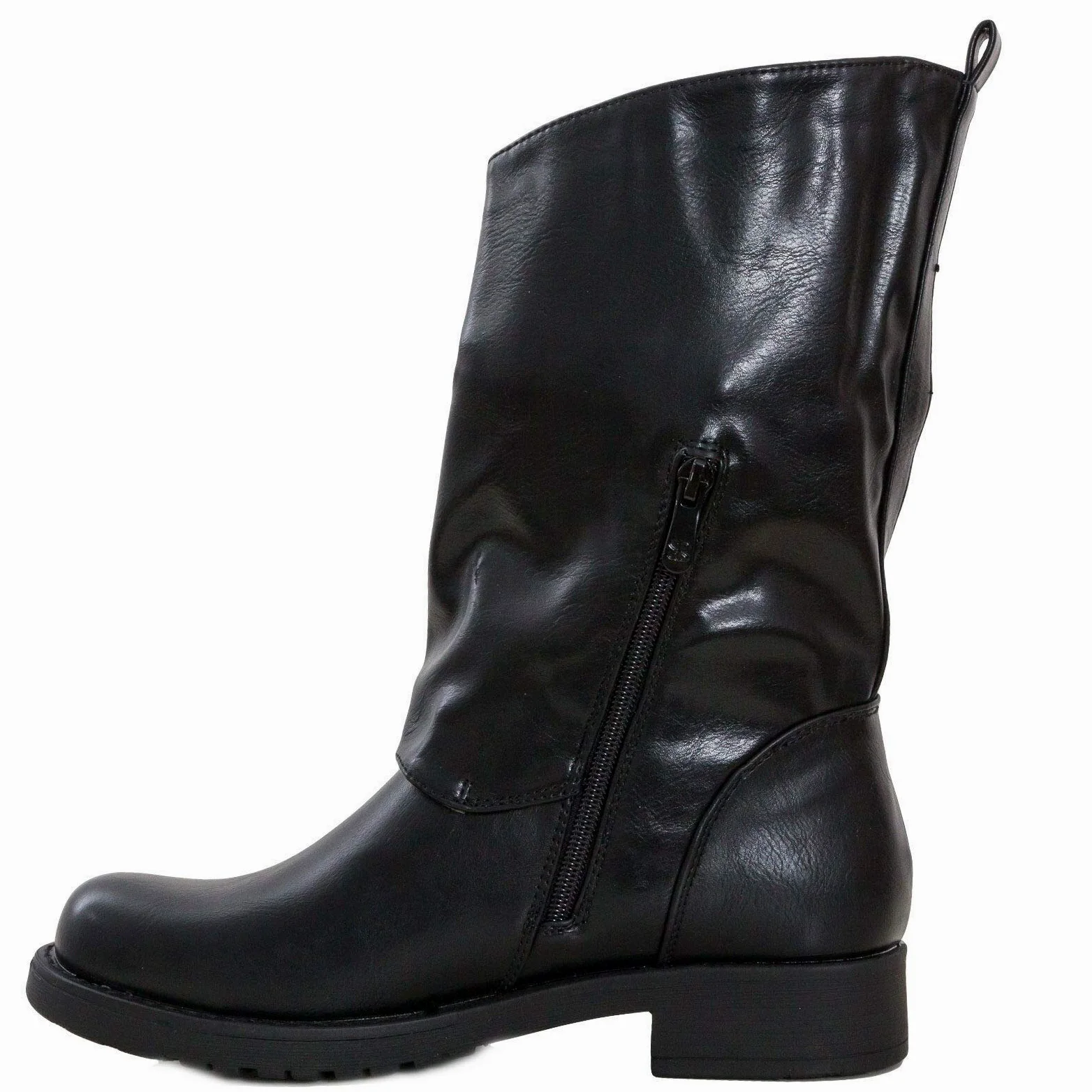 Toocool - Botas de mujer bajas Biker Boots Motociclista Botas Hebillas Anfibios SA9907