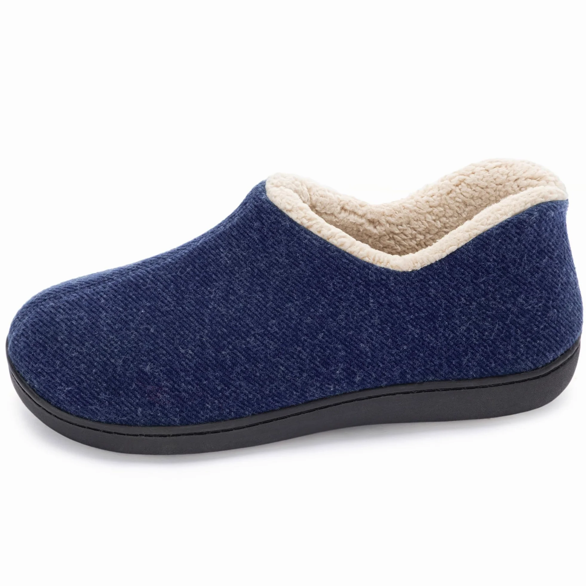 ULTRAIDEAS Zapatillas de casa de mujer con espuma de memoria y forro polar, con suela de goma antideslizante para interiores y exteriores