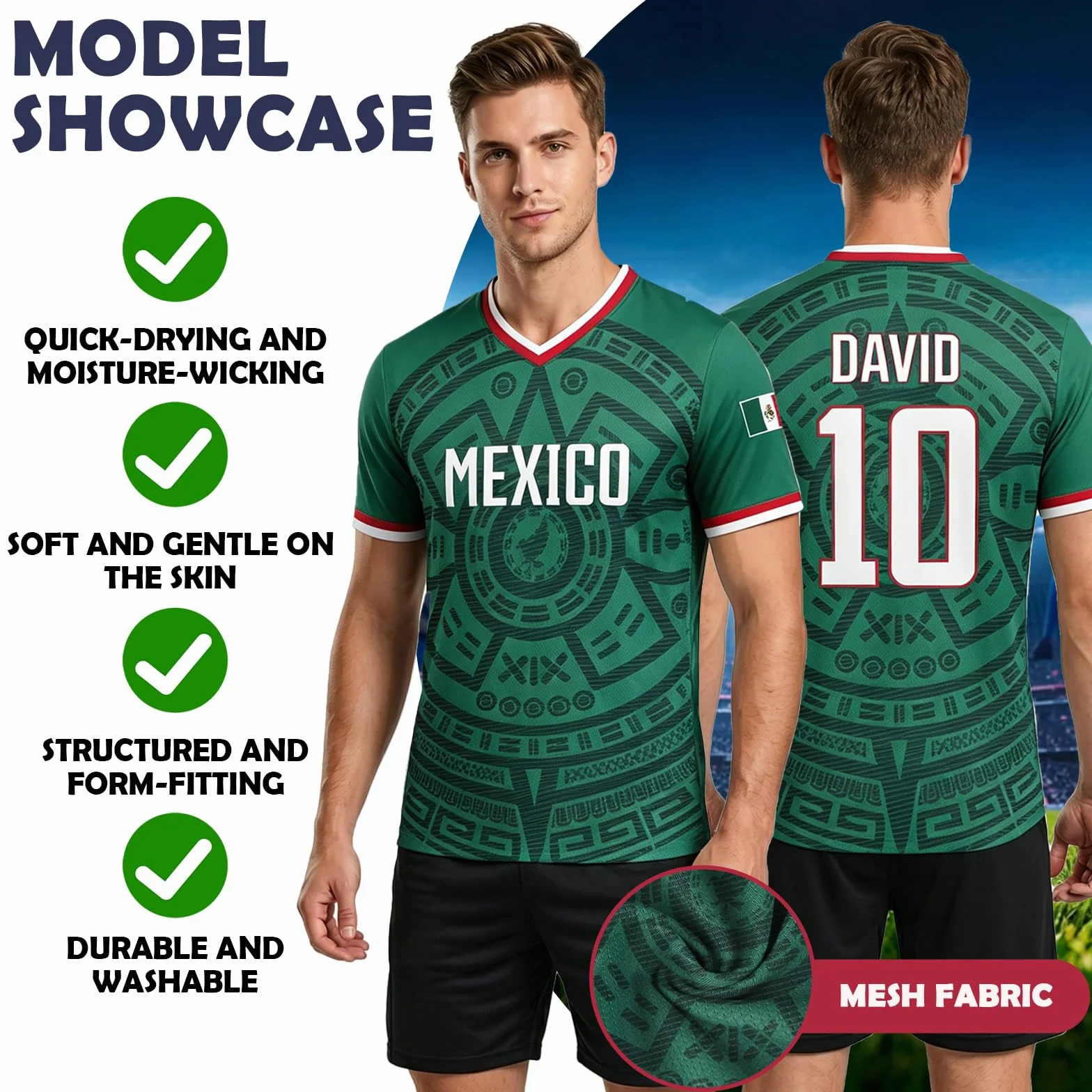 Genérico Camiseta de fútbol Personalizada, Camiseta de fútbol Nacional Personalizada con Nombre/número, Regalo Personalizado para fanáticos de Camisetas para Hombres, Mujeres y jóvenes