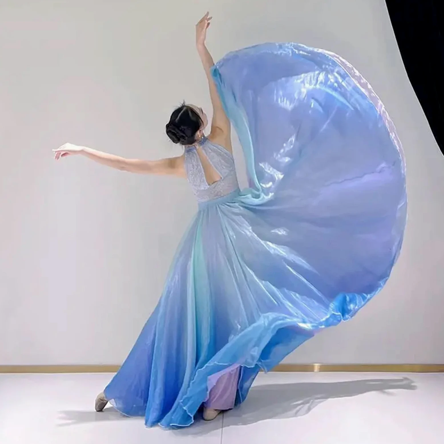 Faldas de Ballet for Mujer, Falda de Tul de Gasa, Disfraces de Baile, Vestido de Entrenamiento for Adultos, Vestido de práctica de Vientre de 360 Grados(XL)