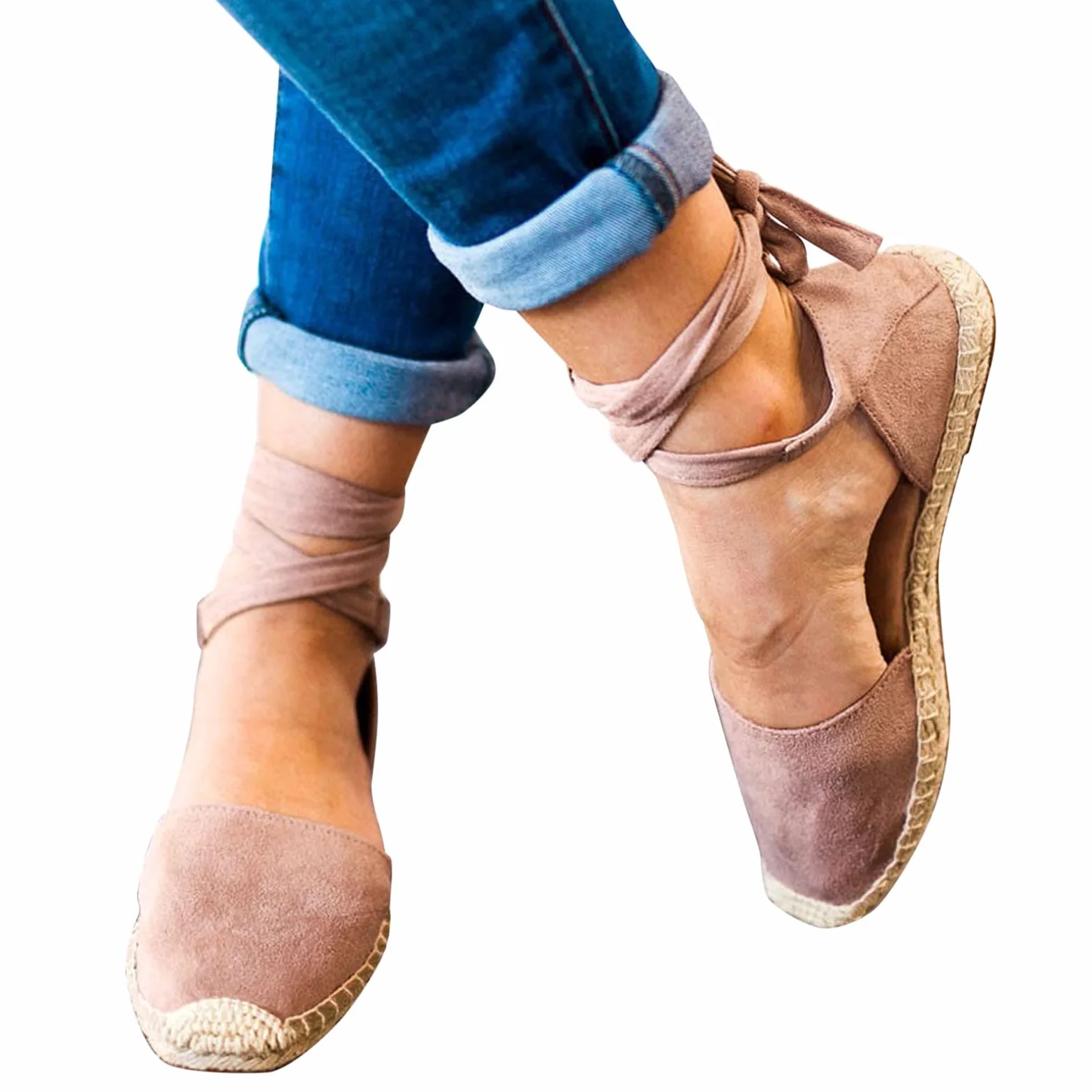 Generisch Sandalias De Cuña Para Mujer Con Cordones Ocio Sandalias Romanas Zapatos Mujer Negro 39