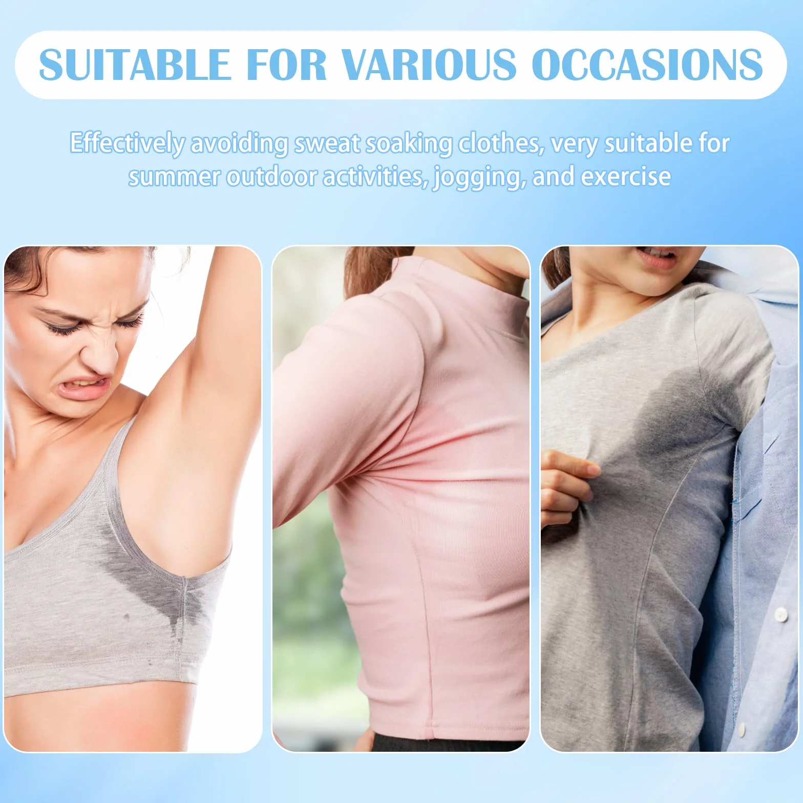 3 Unidades de Chaleco para el Sudor de Las Axilas Chaleco Transpirable para el Sudor de Las Axilas Camiseta Interior Que Absorbe el Sudor de Las Axilas Reutilizable y Lavable para Mujer