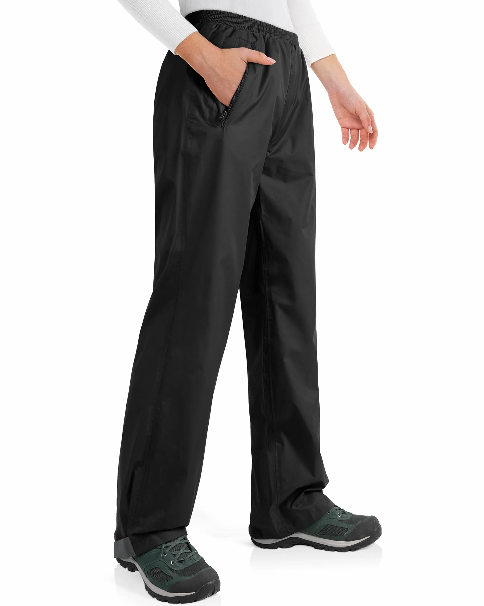 33,000ft Pantalones de lluvia para mujer, impermeables, reflectantes, resistentes al viento, ligeros, para exteriores, para golf, senderismo, pesca