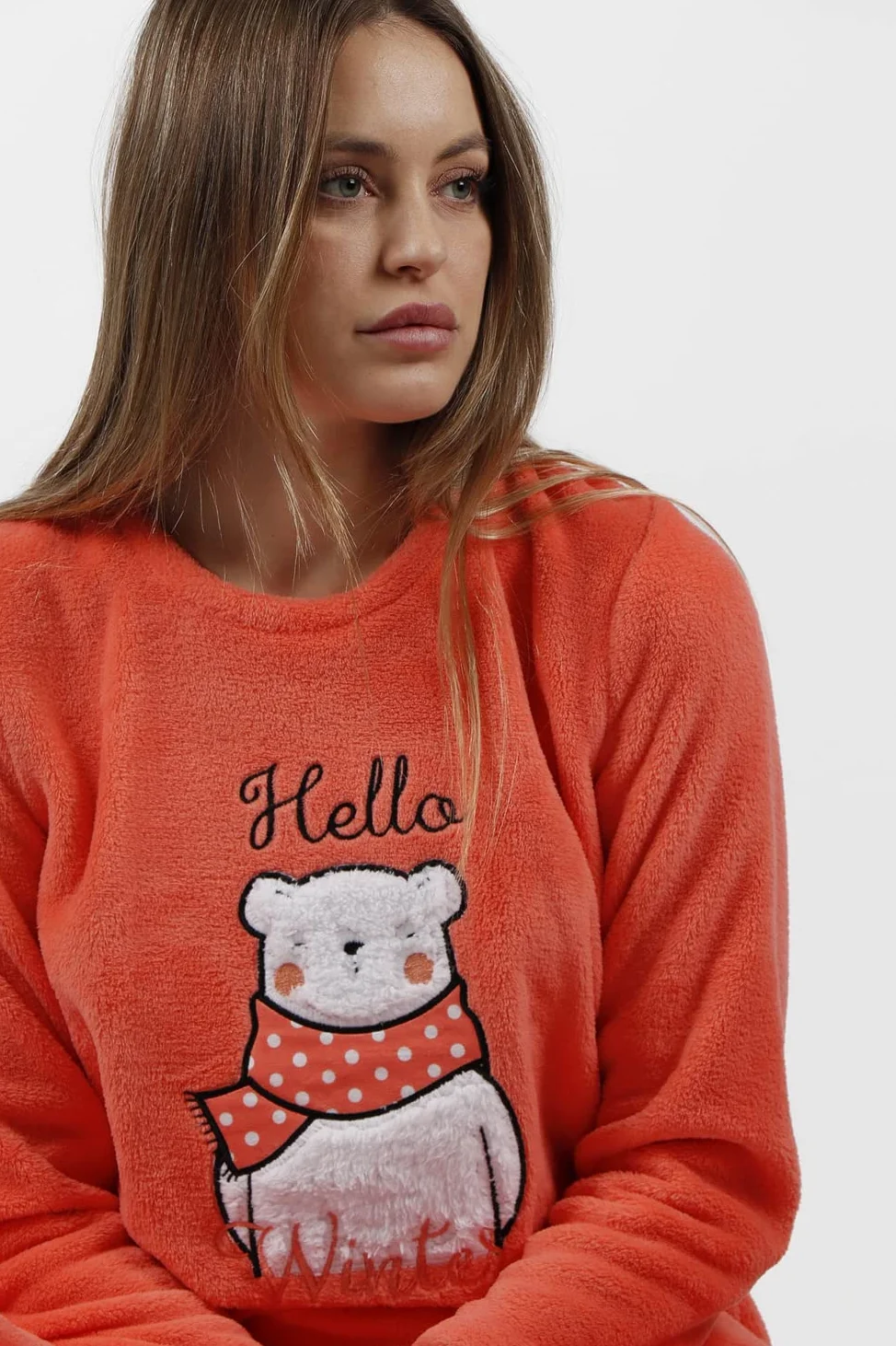 ADMAS Pijama calentito Manga Larga para Mujer
