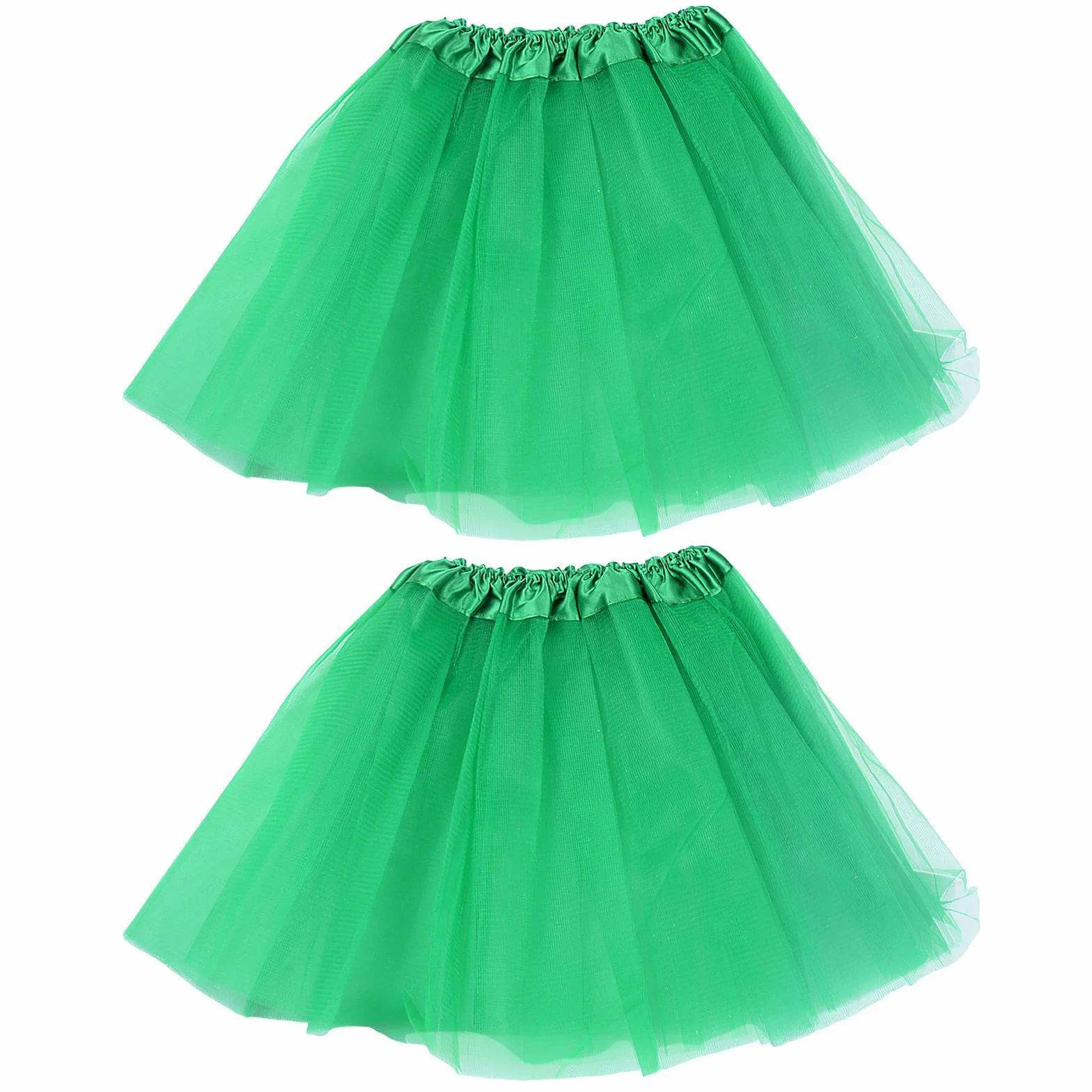 2 Piezas De Falda De Malla Verde, Falda Esponjosa Para Niños, Cómodo Y Suave, Tutú De Ballet De Rendimiento De Niñas, Disfraz Clásico.