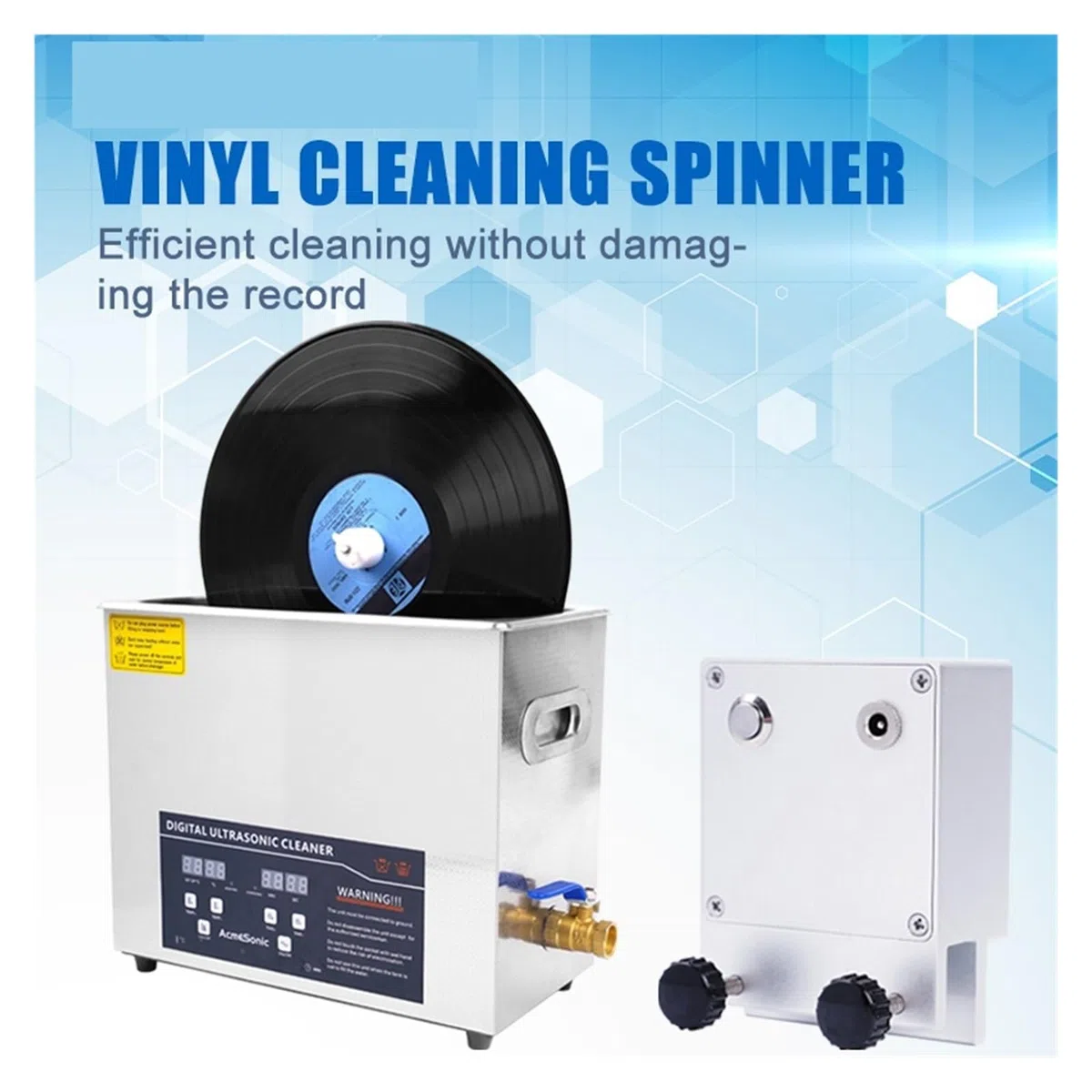 Limpiador de joyas, Máquina De Limpieza Ultrasónica, Disco Vinilo C630 6.5L Y Combinación,para retenedores
