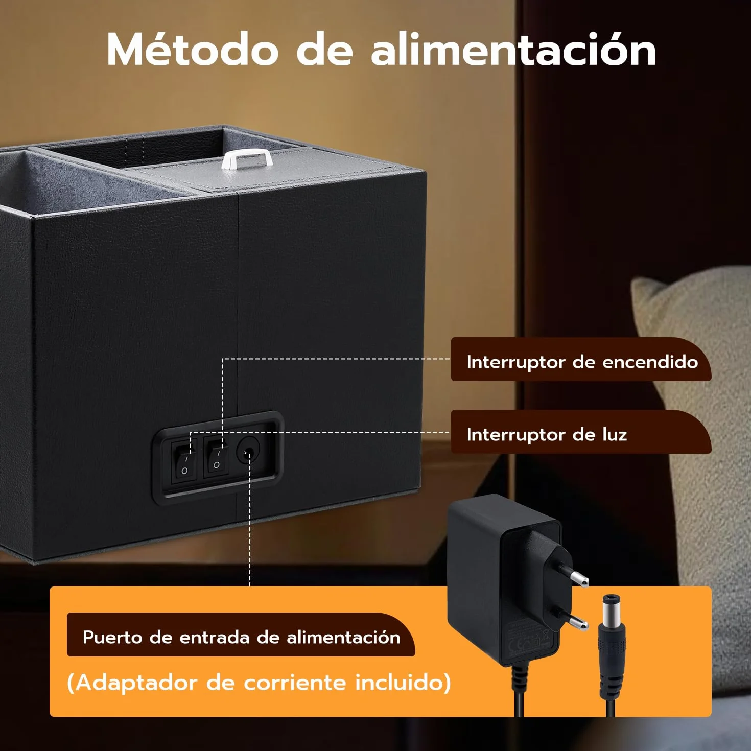 Mcbazel Abridor Automático de Relojes Multifuncional 2 Relojes Pantalla LED Caja Almacenamiento Joyería Motor Silencioso Negro