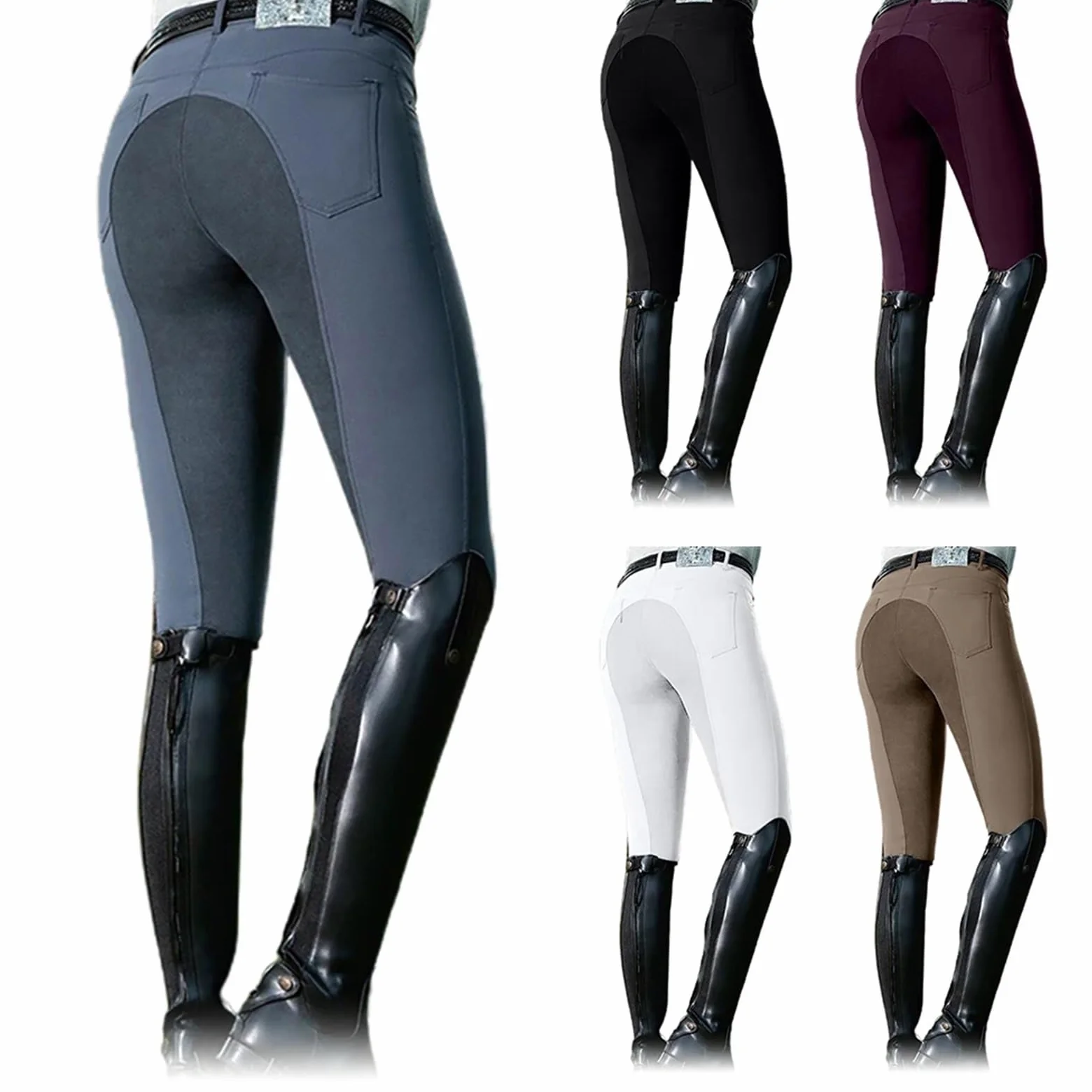 Pantalones De Equitación Pantalones de equitación for Mujer, Pantalones elásticos Informales, Leggings Ciclismo, ecuestres, Ajustados Carreras Caballos Mallas De Equitación