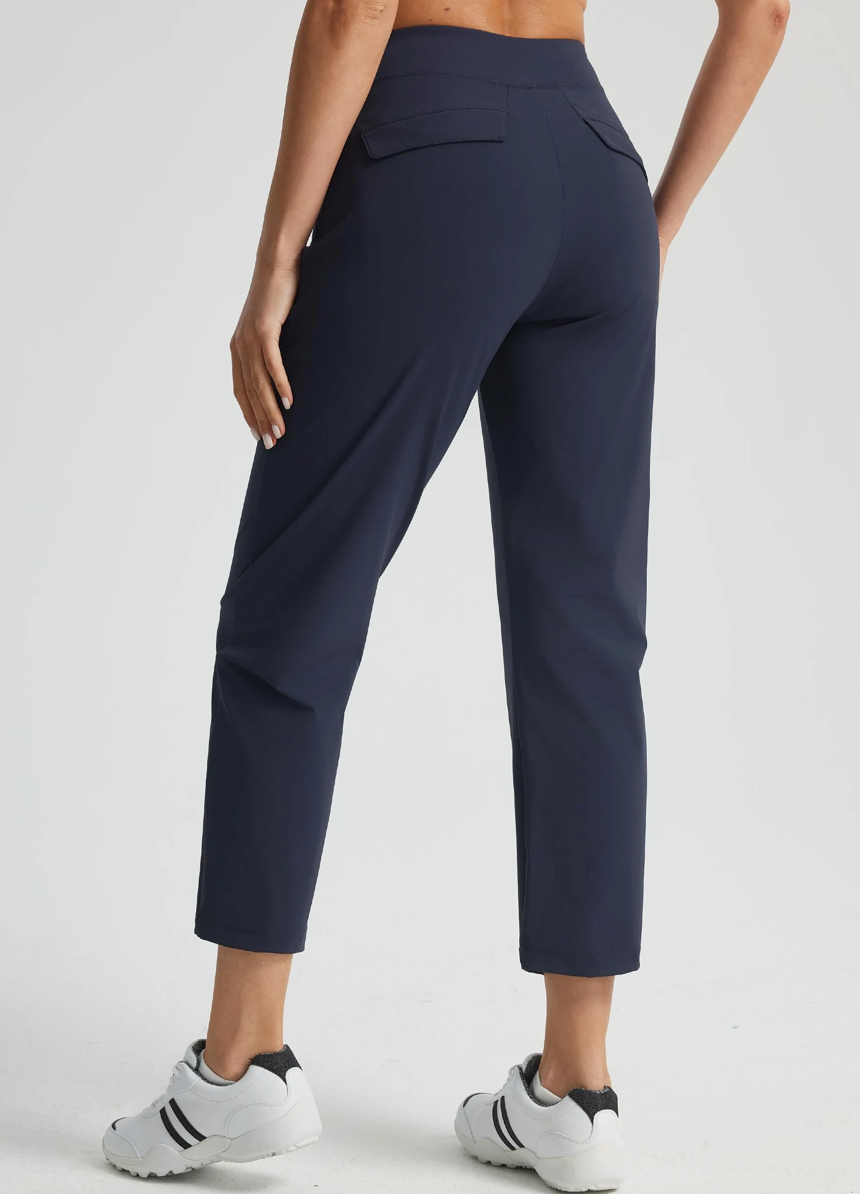 Libin Pantalones Golf Mujer 7/8 Jogging Business | Pantalón De Jogging Ligero Transpirable Entrenamiento Carrera Cintura Elástica Verano Estilo Con Bolsillos