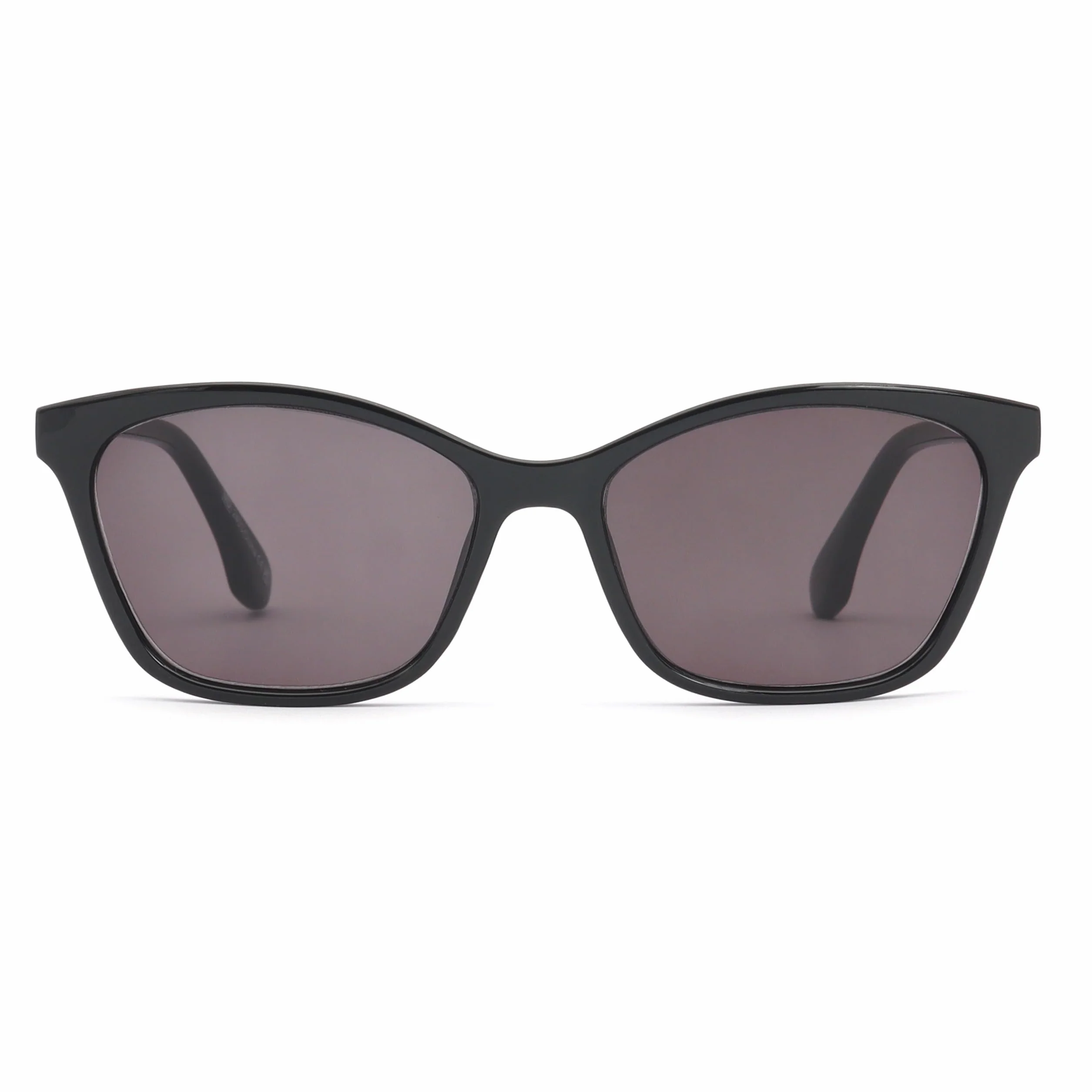 OPULIZE Gafas de Sol Montura Ojo de Gato Negro Bisagras de Muelle S59-1