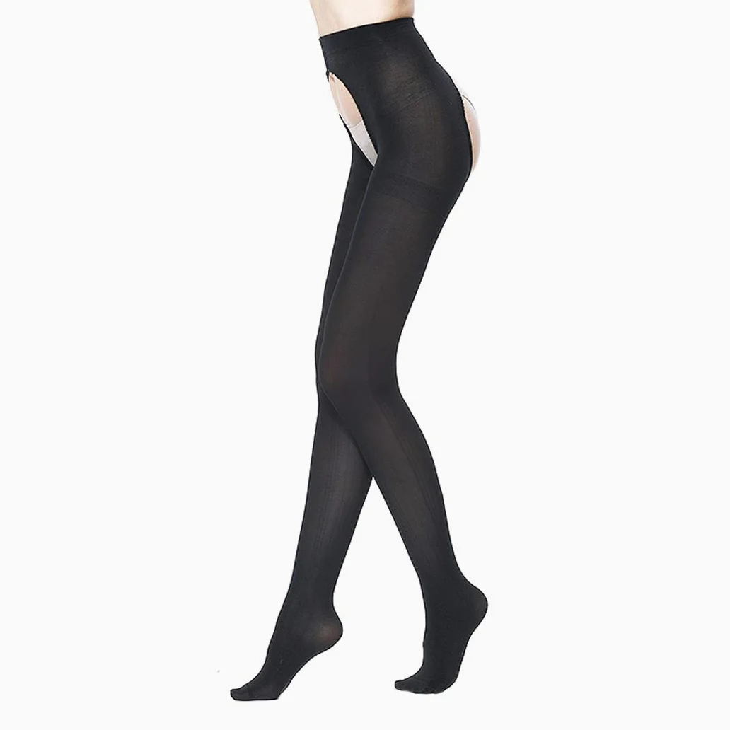 Pantimedias de Mujer, Medias de Cintura Alta, Medias de Medias Altas, Medias Altas elásticas, Medias de Manguera, Medias de San Valentín,Negro,4 Pairs