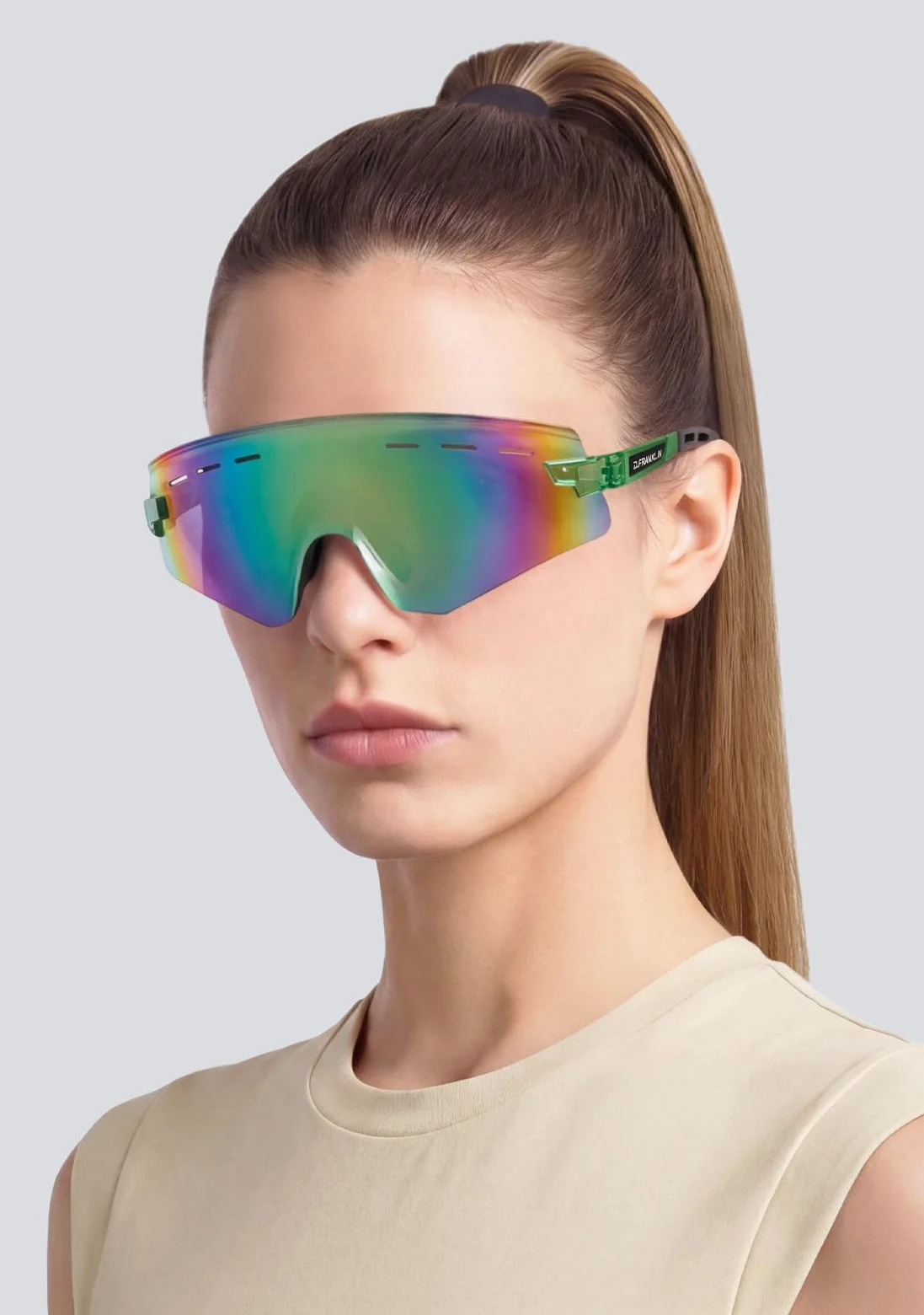 D.Franklin Gafas de sol deportivas - Resistentes y Ligeras - Ideal para actividades al aire libre - Modelo thunder - Rectangular - Para Hombre y Mujer - Sunglasses