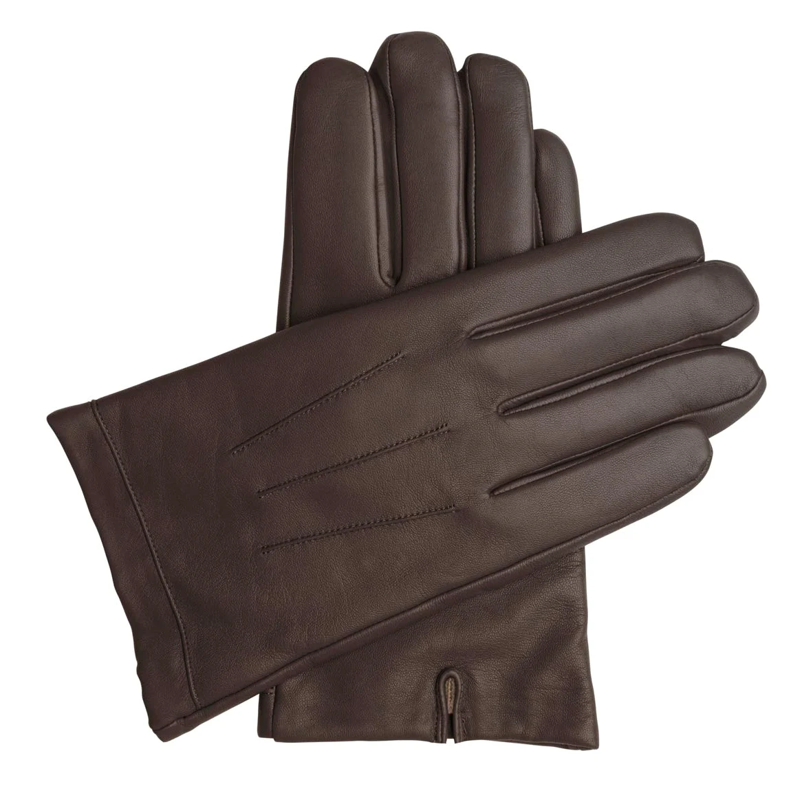Downholme Guantes Clásicos de Piel con Forro de Cachemira para Hombre