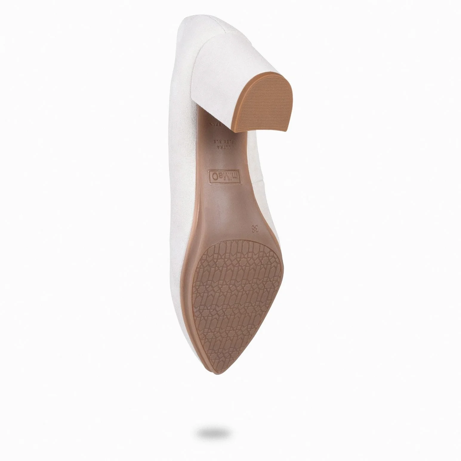 miMaO. Zapatos de Mujer tacón Ancho en Piel de Ante. Plantilla de Gel. Diseñado y Fabricado en España