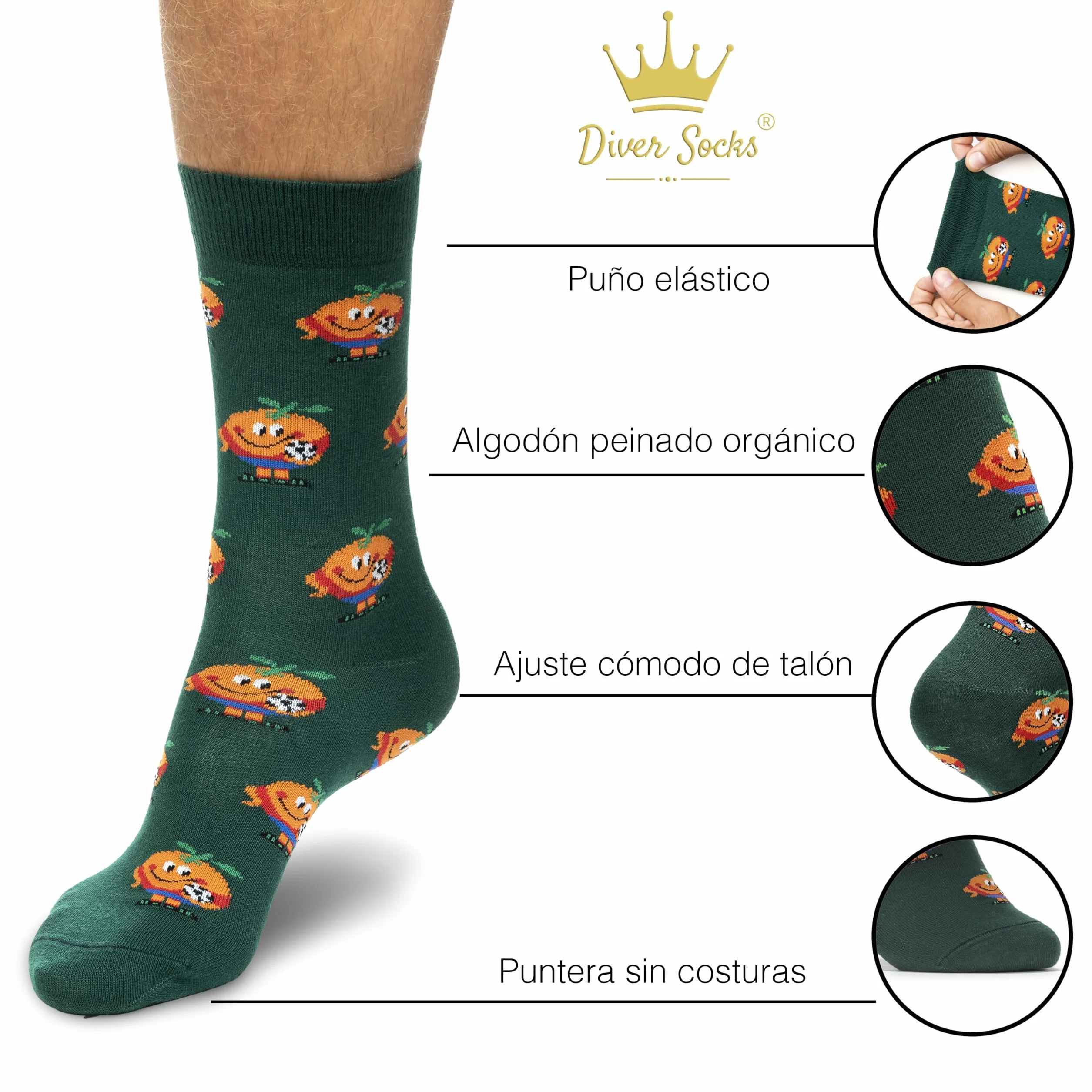 Calcetines Hombre Divertidos De Algodón Suaves Y Transpirables | Estampados Graciosos Con Dibujos Originales | Regalos Originales Para Hombres | Talla Única 40 46 | Estilo Friki Casual