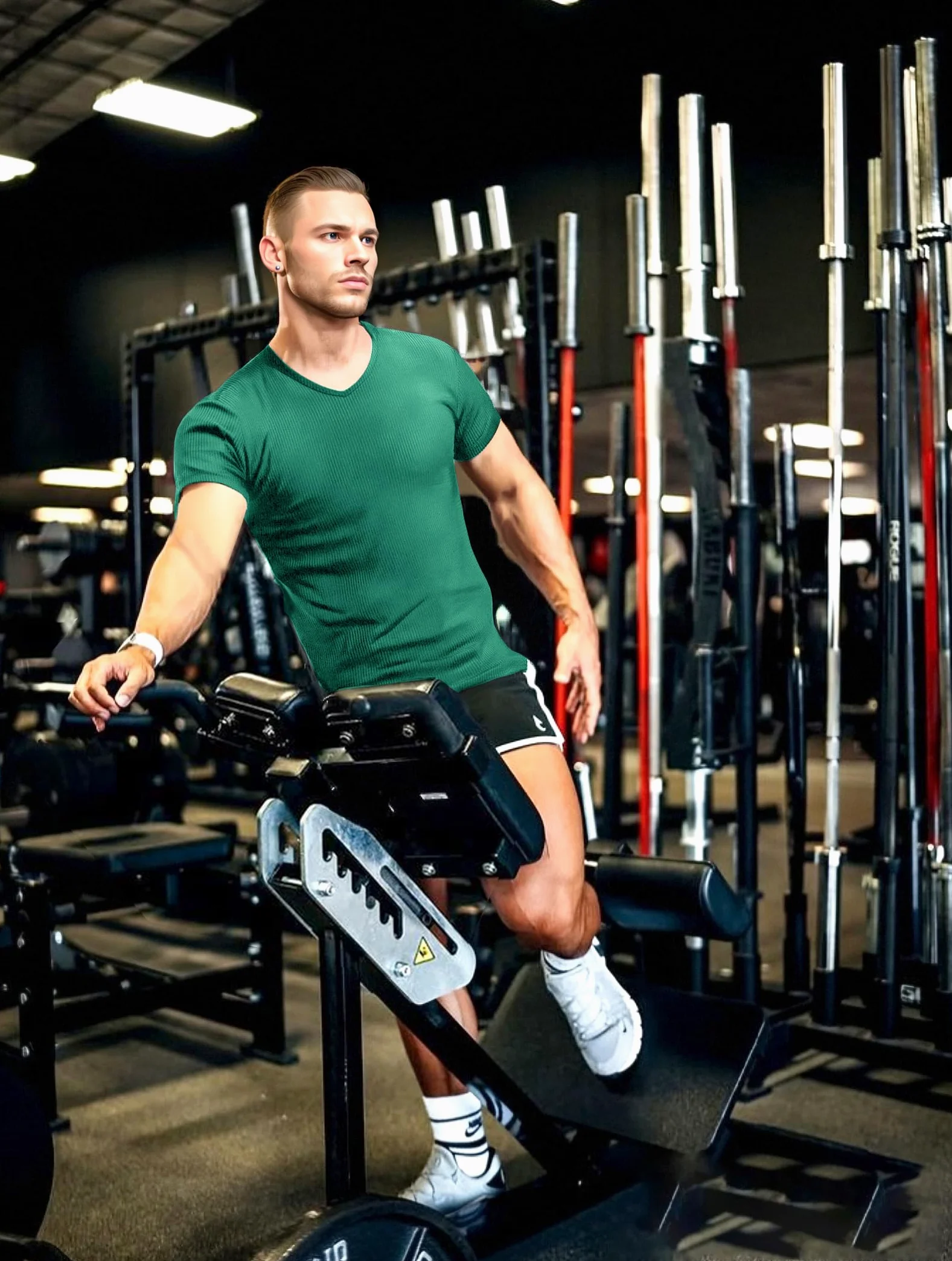 Lehmanlin 1, 2, 3 o 5 Piezas Camiseta Deporte Hombre, Camisetas Manga Corta Hombre, Secado Rápido Elástico Respirable para Running Gimnasio