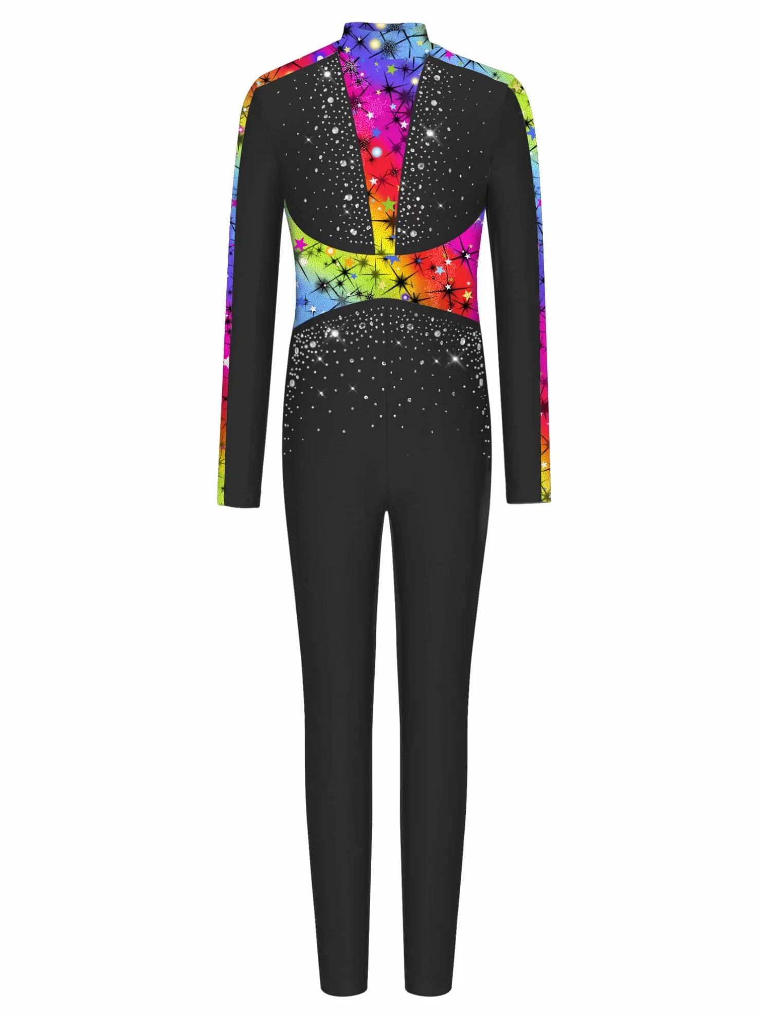 TiaoBug Maillot De Deportivo Gimnasia Para Niñas Mono Brillante De Baile De Manga Larga Traje De Cuerpo Entero Maillot De Patinaje Artistico