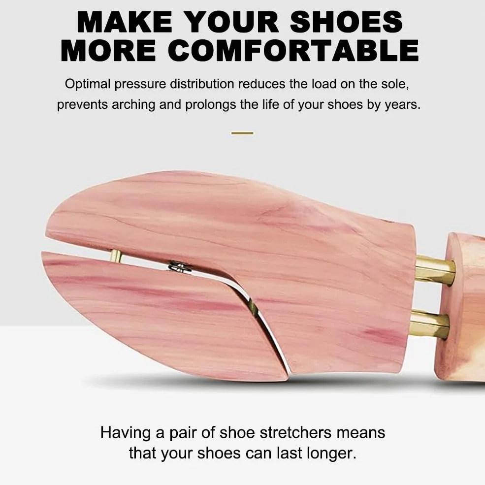 Ensanchador De Zapatos De Madera De Cedro Natural, Protector De Forma De Zapato, Retenedor De Forma De Zapato, Expande La Longitud Y El Ancho del Zapato,37 to 38